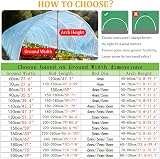 JCWGLY Garden Hoops Frost Protection Garden Hoops Kit, Flexible Fiberglass Greenhouse Hoops For Raised Beds Row Cover Support Tunnels All-Season(5mm-150cm/59in) - 3