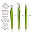 SIVOTE Lash Tweezers for Eyelash Extensions for Volume, Isolation & Classic Lashes, 3 Pack, Green