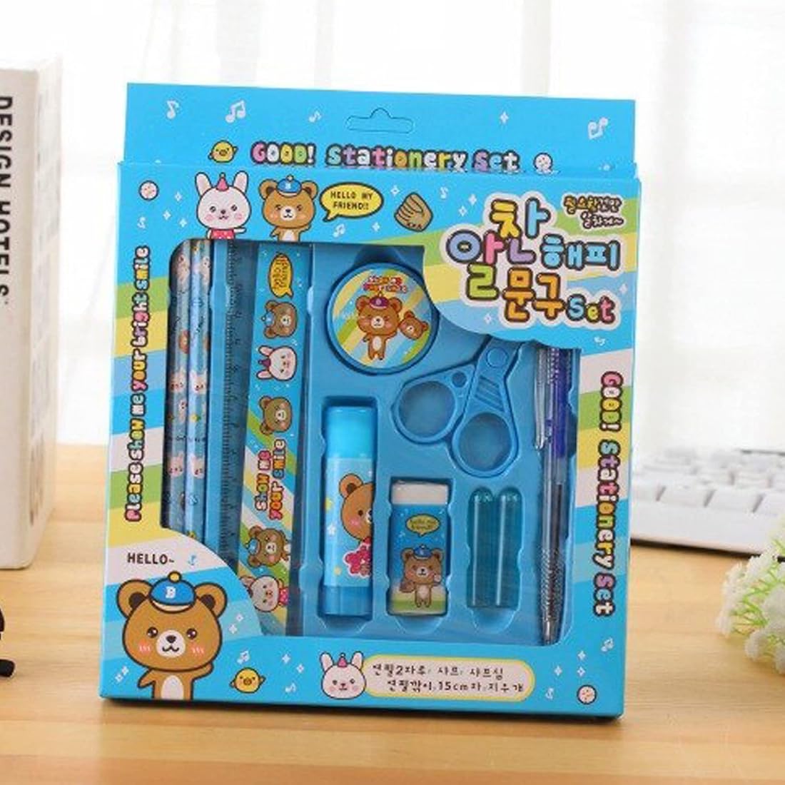Brain Freezer 10 PCS Stationary Set Including Pencil Ruler Rubber