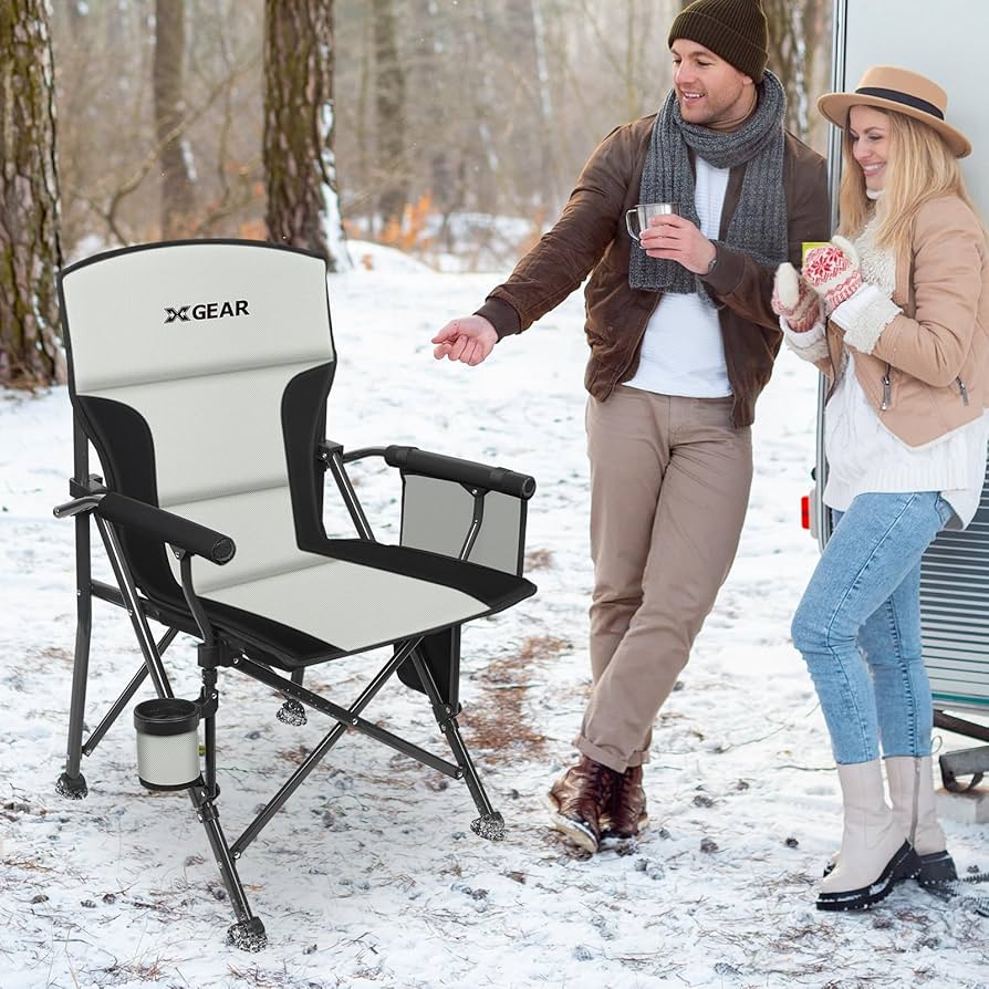 Amazon.com: XGEAR Heated Camping Chair for Adults, 3 Heat Levels