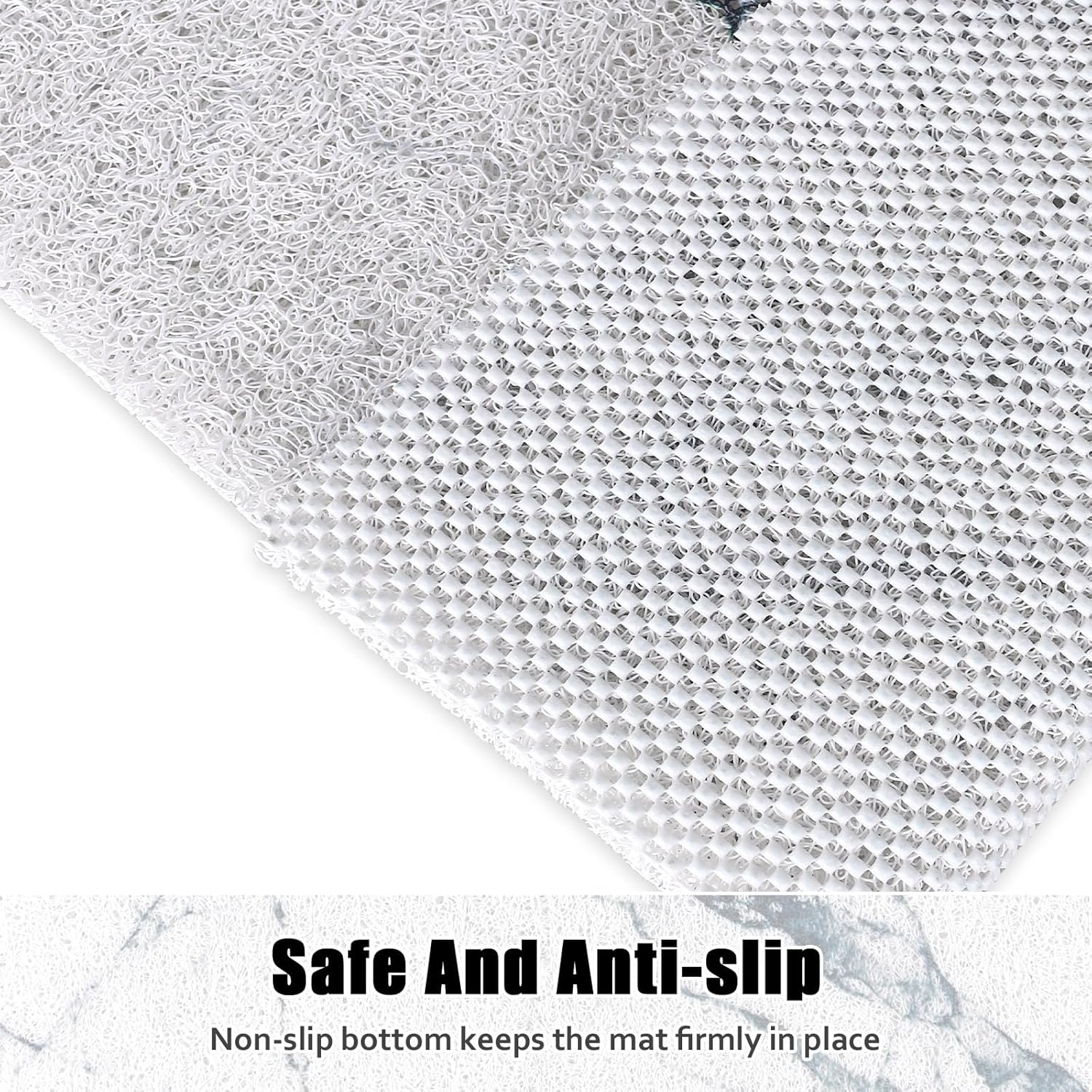 Square Shower Mat Non Slip: 31x31 Inch Shower Floor Mat with Drain Hole in Middle, Super Soft and Comfortable PVC Loofah Massage Bath Mat for Shower, Anti Slip Shower Stall Mat, Quick Drying - Image 2