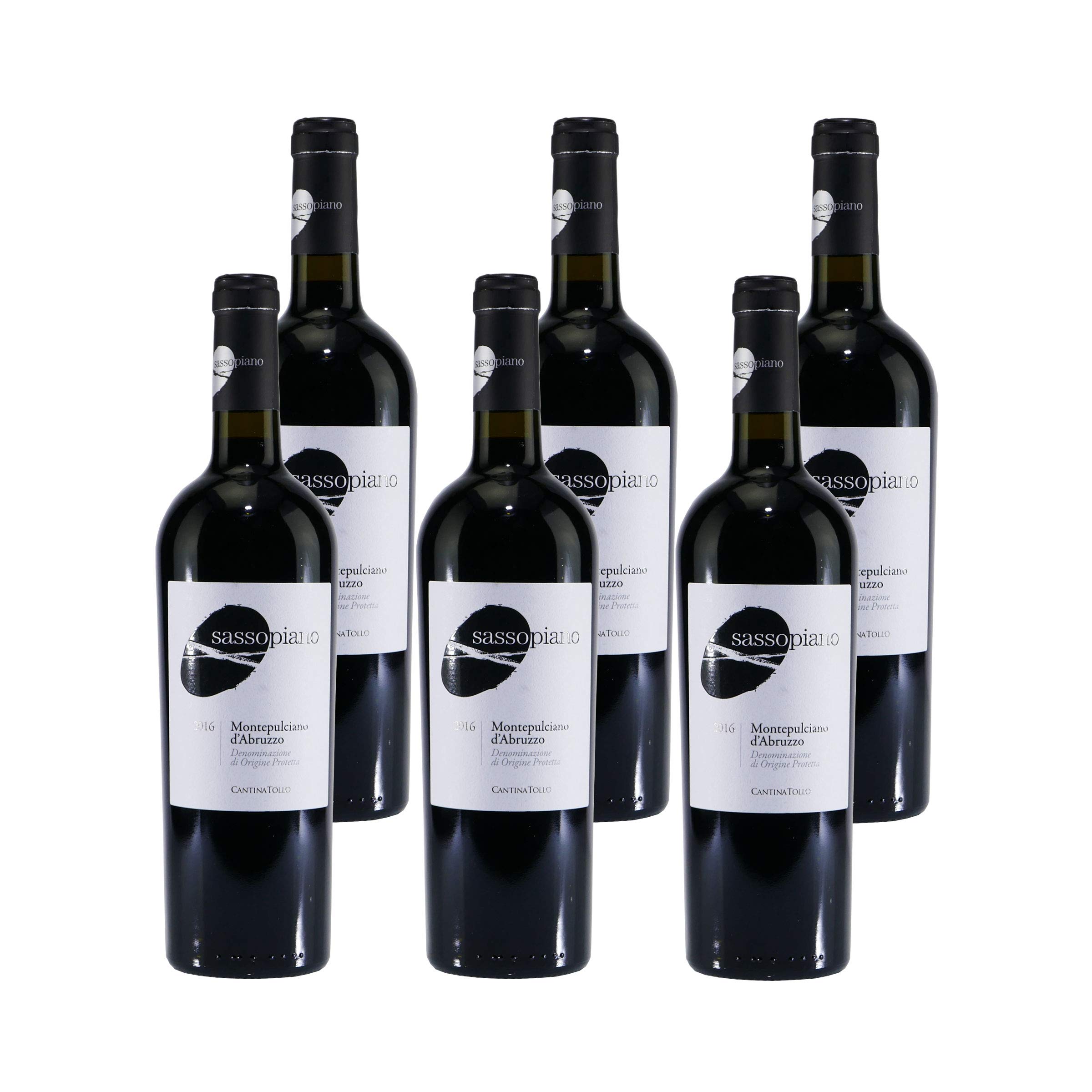 Sassopiano Montepulciano d'Abruzzo DOP Rotwein (6 x 0,75L)
