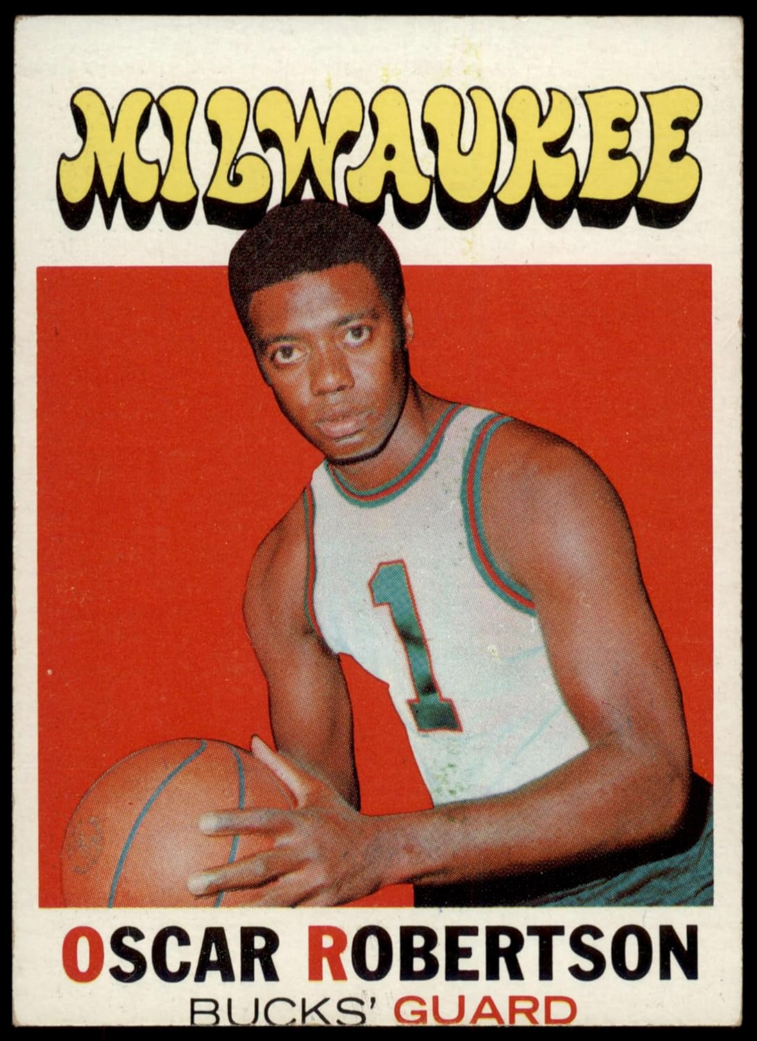 1971 Topps #1 Oscar Robertson Milwaukee Bucks (Basketball Card) VG Bucks Cincinnati