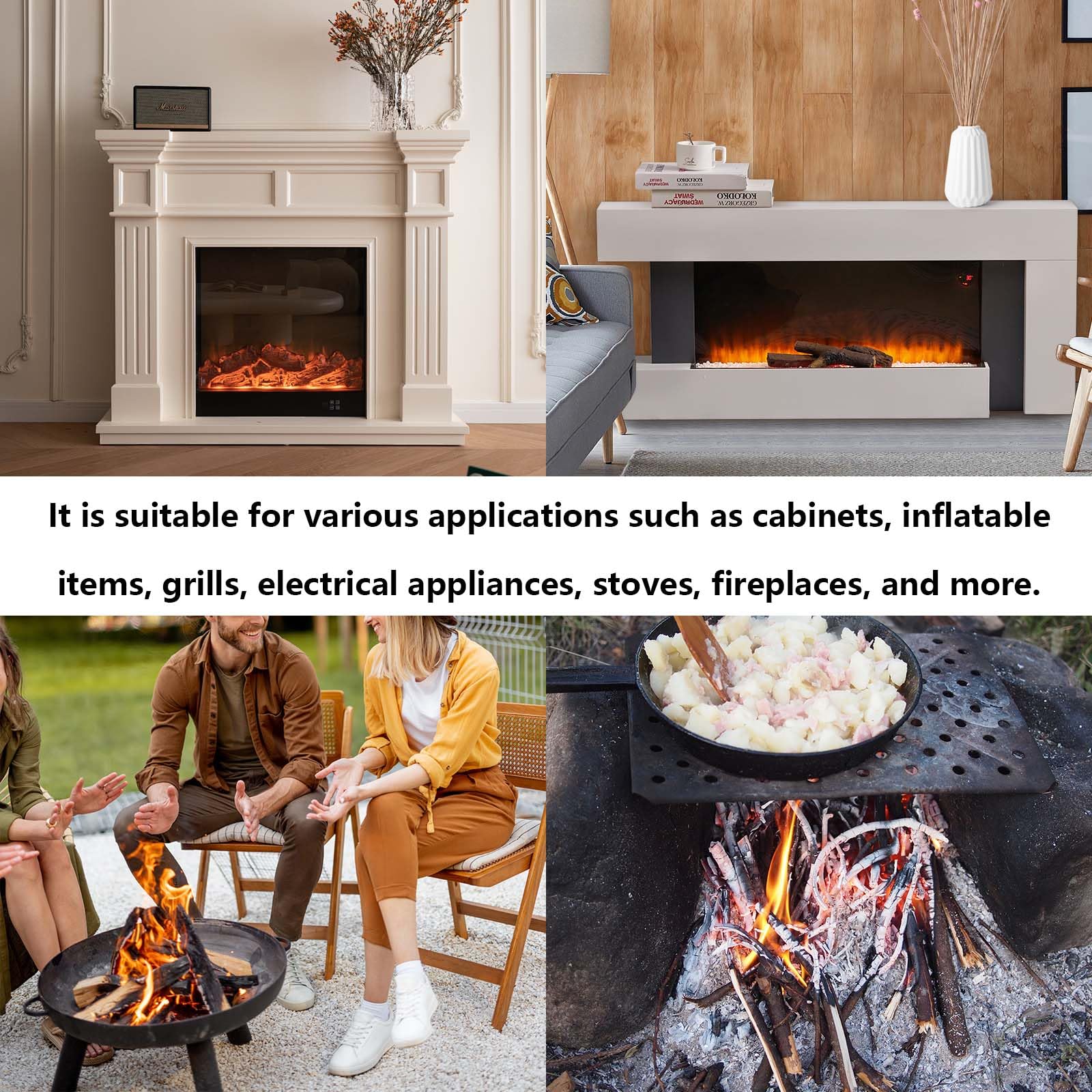 Soplador De Chimenea, Ventilador De Caldera De 35 W Ventilador De SuccióN De Acero Inoxidable Resistente A La CorrosióN Adecuado Para Gabinetes, Infladores, Parrillas Y Diversas Escenas