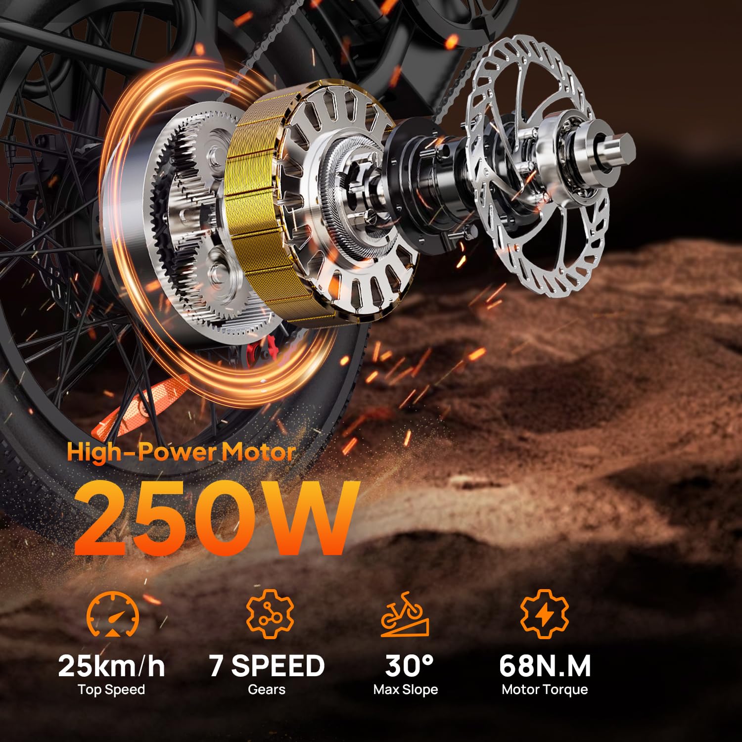 URLIFE E Bike für Erwachsene, 20 * 3.0" Fat Tyre Elektrofahrrad Für Stadtpendler, 48V 13Ah Austauschbarem Akku bis 100KM, 250W Motor mit LCD Display, 7 Gang Elektrofahrräder Für Herren Damen