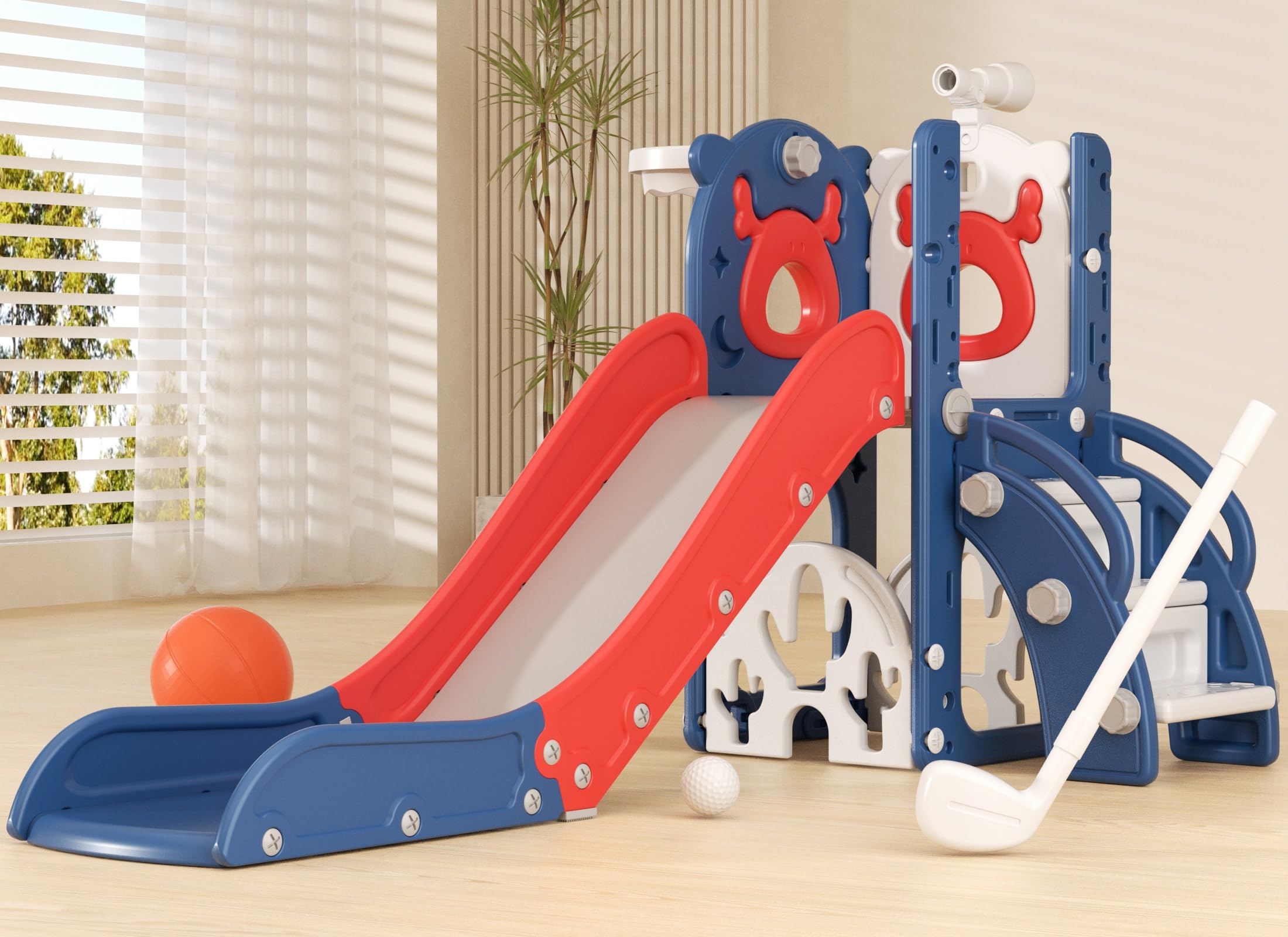 XJD 7 in 1 Toddler Slide, Kids Indoor Slide for Toddlers 12 to 36