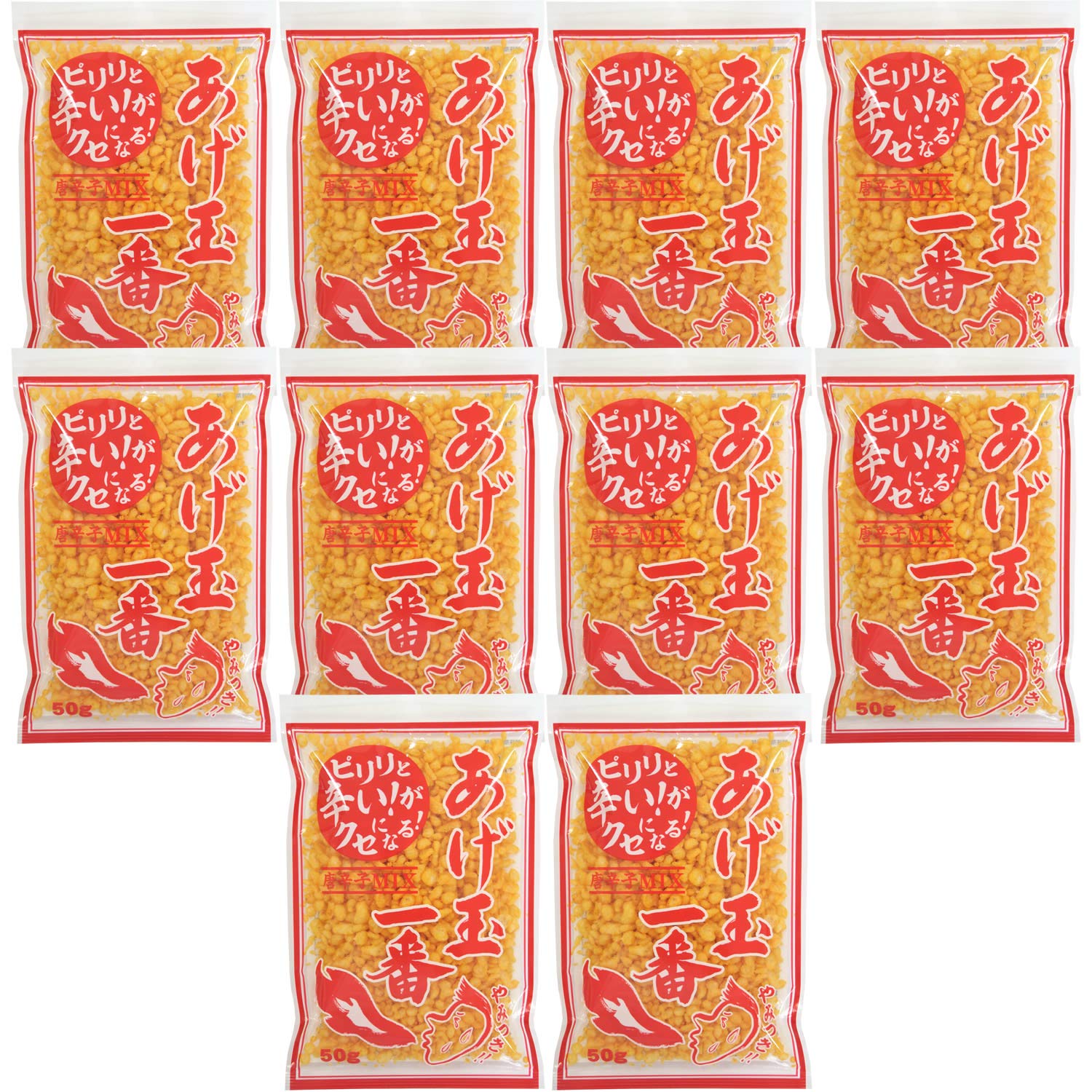 Amazon.co.jp: ナカガワ あげ玉一番 (辛味) 50g×10袋 : 食品・飲料・お酒