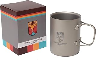 Titanium 450 ml Insulated Double Wall Mug - Ultralight, Compact and Extremely Durable - Perfect for Backpacking and Camping