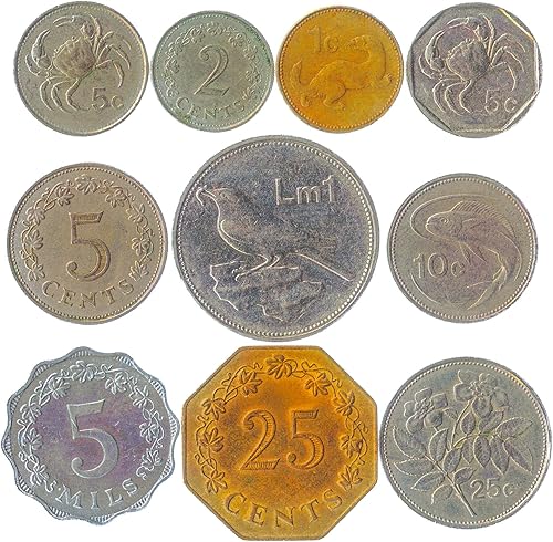 Miniatura 3 de Malta 10 monedas mixtas  Moneda maltesa  Mils  Centros  Desde 1972