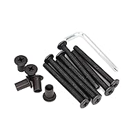 Vista 5 de binifiMux Paquete de 10 tornillos de conexión Phillips M6 de 0.632 pulgadas, color negro, para muebles, camas y armarios