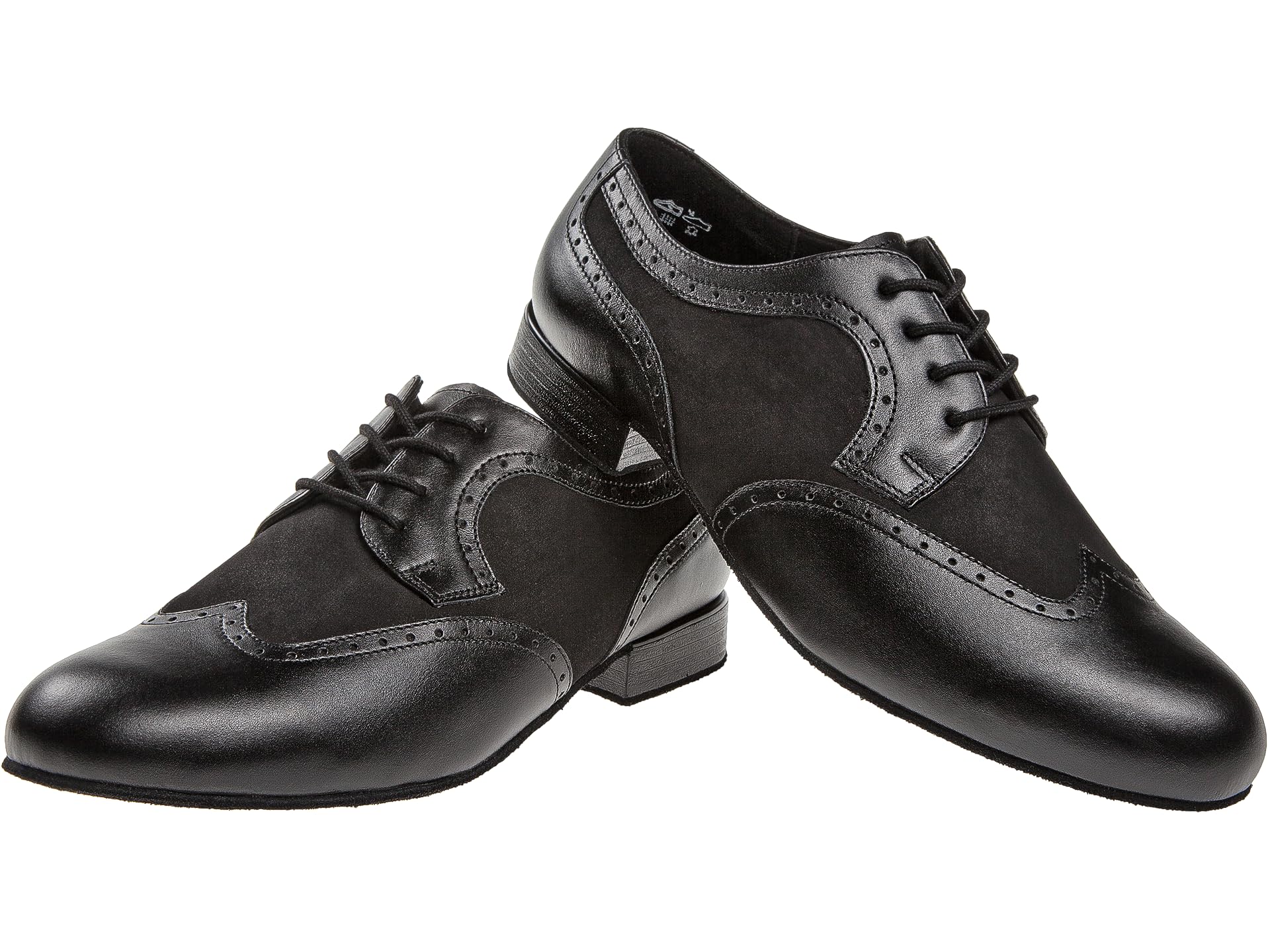 Scarpe da Ballo Diamant Uomo Pelle Nera Extra Larga 2 cm Suola Cuoio Grezzo Made in Germany