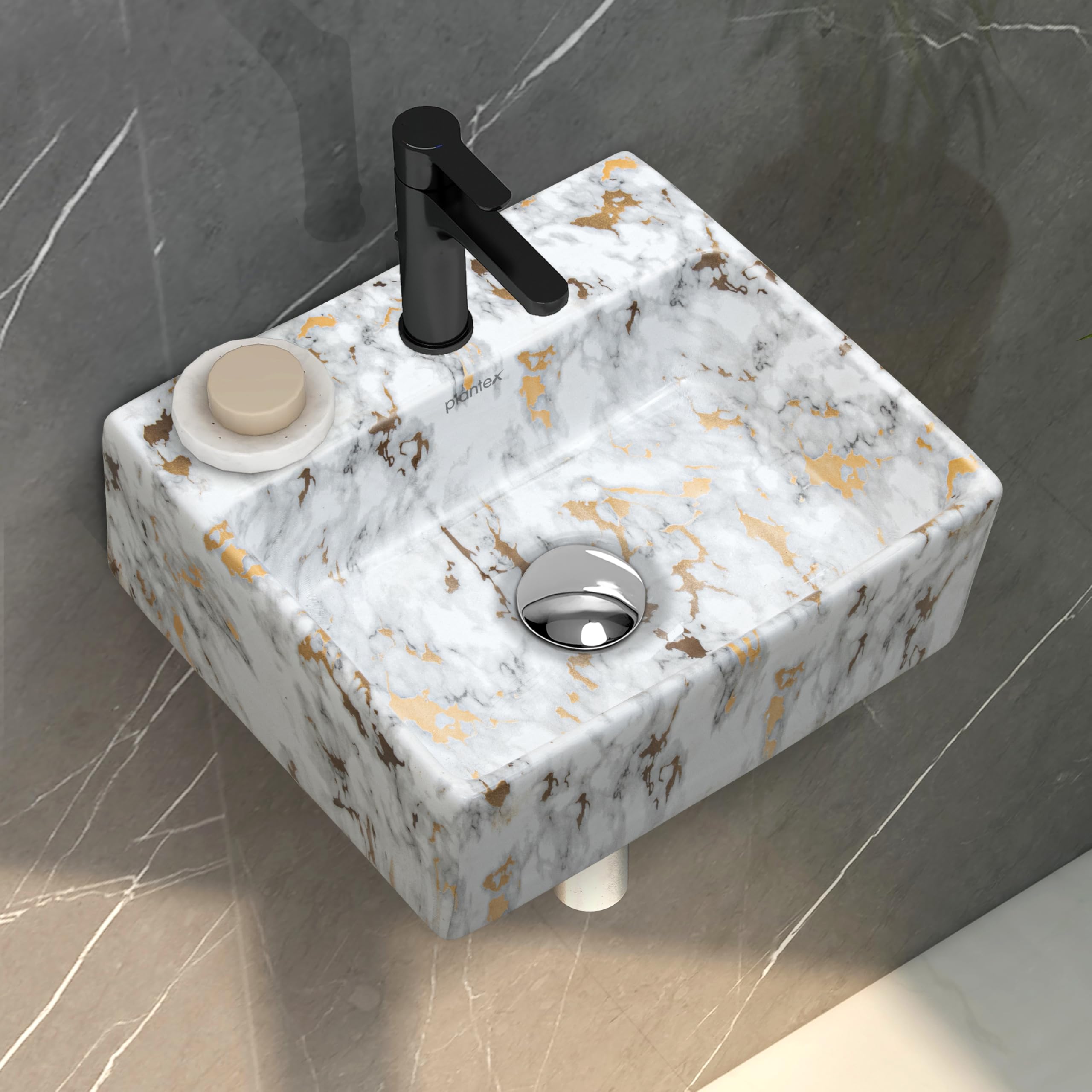 Plantex Ceramic Wash Basin - Black -10