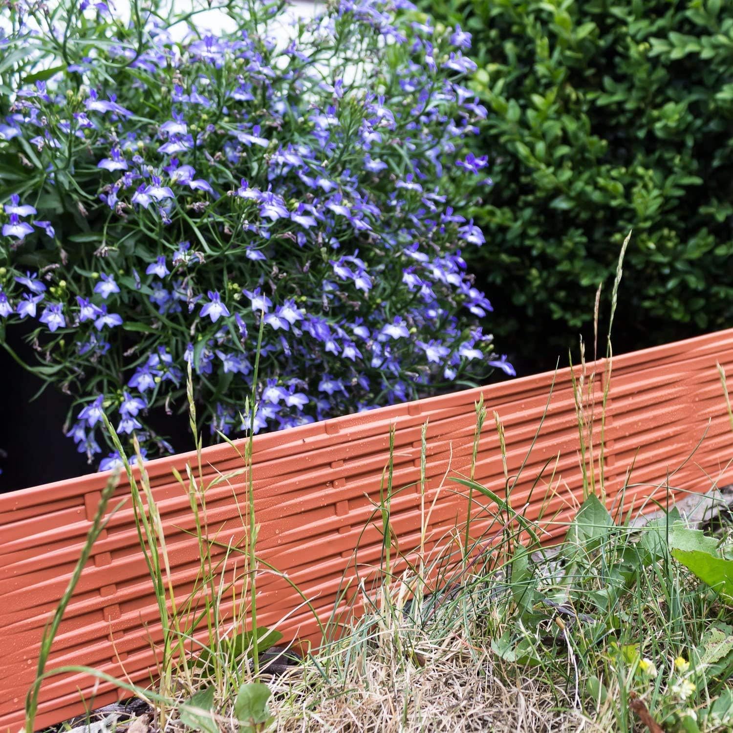 Prosper Plast IBRA-405U 390 x 18.65 cm Garden Border - Stone Grey (5-Piece)