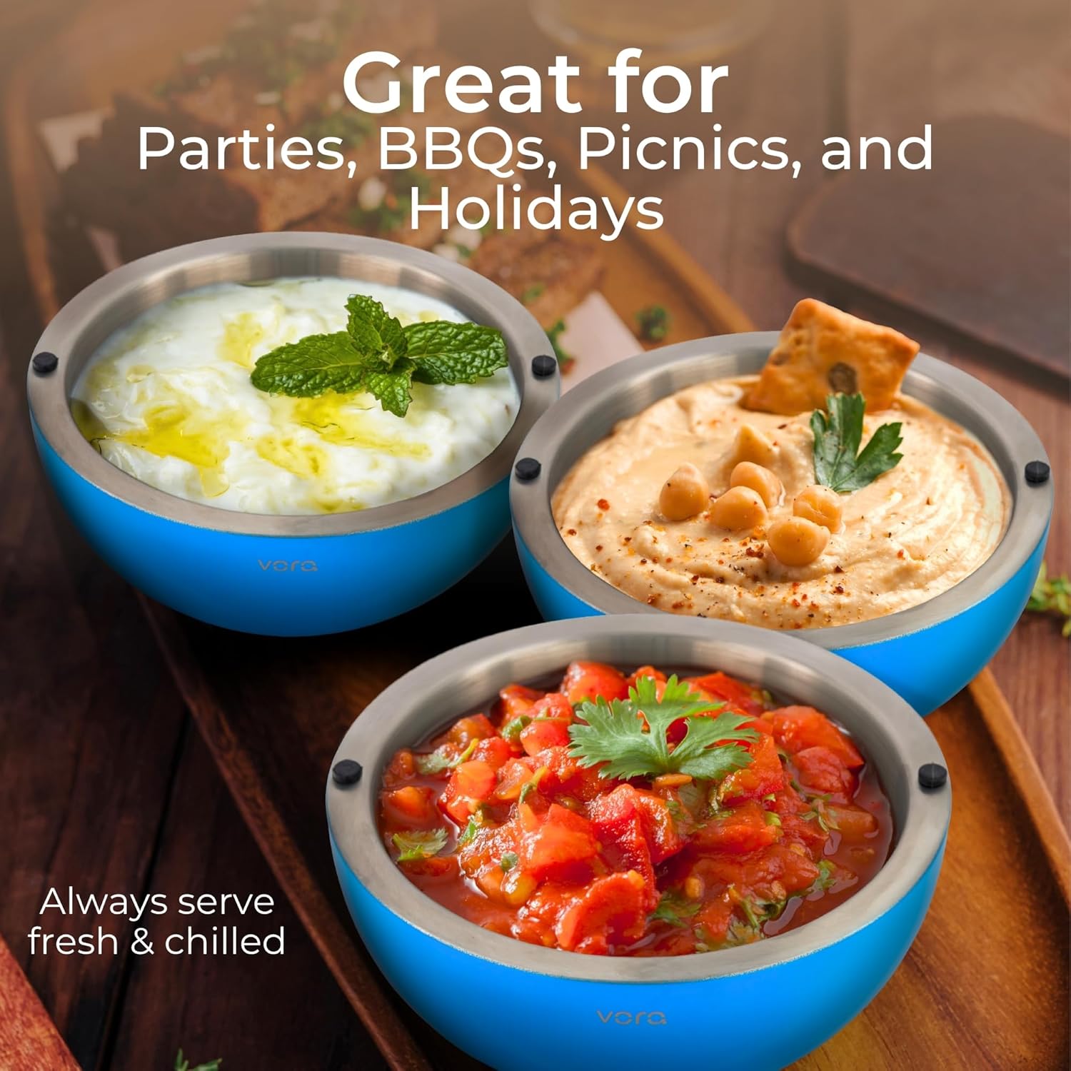 Vora 35oz Stainless Steel Dip Chiller Bowl Keep Botswana Ubuy