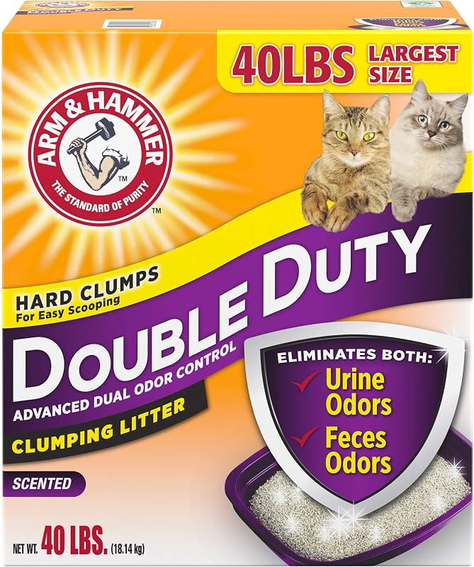 Arm & Hammer Double Duty Clumping Cat Litter, 40lb Box