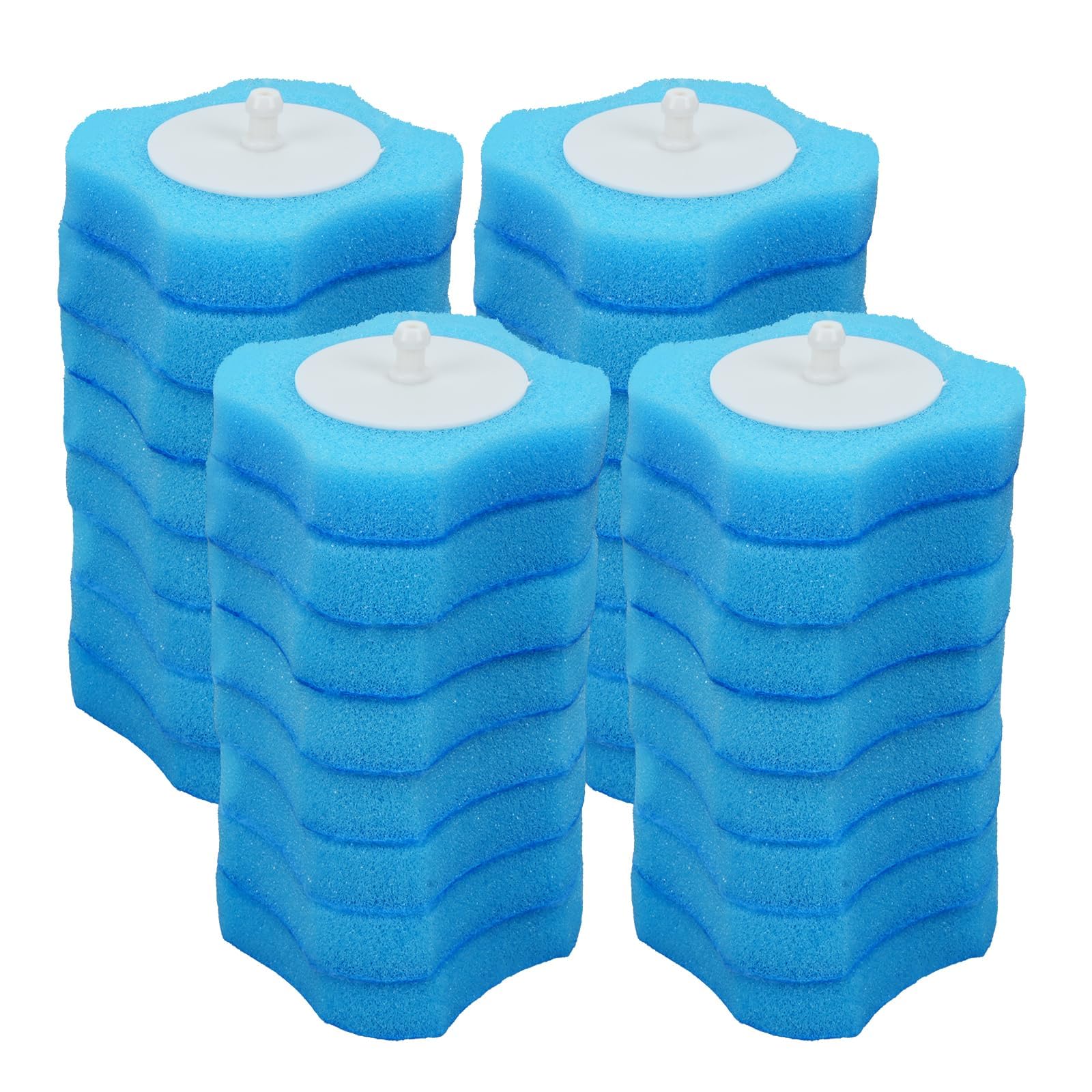 Minnhua 32PCS Disposable Toilet Brush Refills Toilet Brush Replacement Head