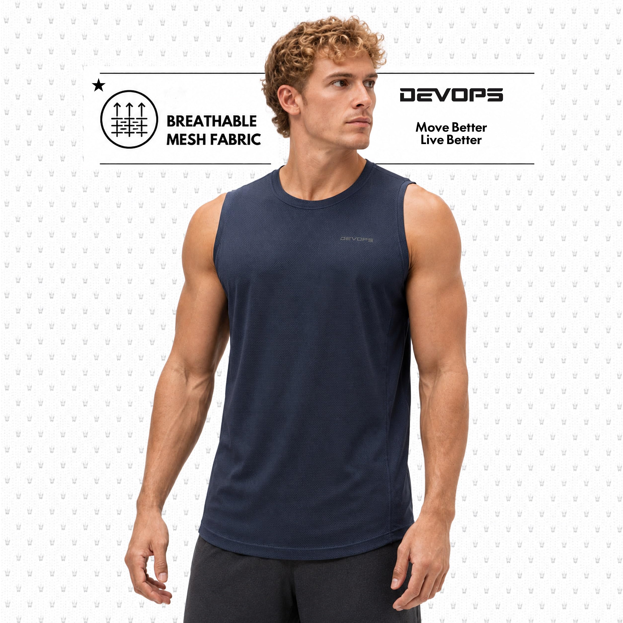 Devops Y Fit Tank Top Entrenamiento Hombre (Pack de 3)