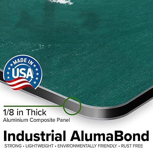 Miniatura 222 de My Sign Center - Letrero personalizado, 11 colores de fuente, 13 estilos de fuente, 4 opciones de agujero, 22 tamaños, 8 x 32 pulgadas, sin óxido,