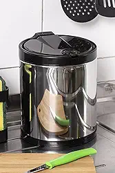 Lixeira de Lixo Inox 2.5 Litros Click Multi-Ambiente - Exclusivo K80 (Preto)