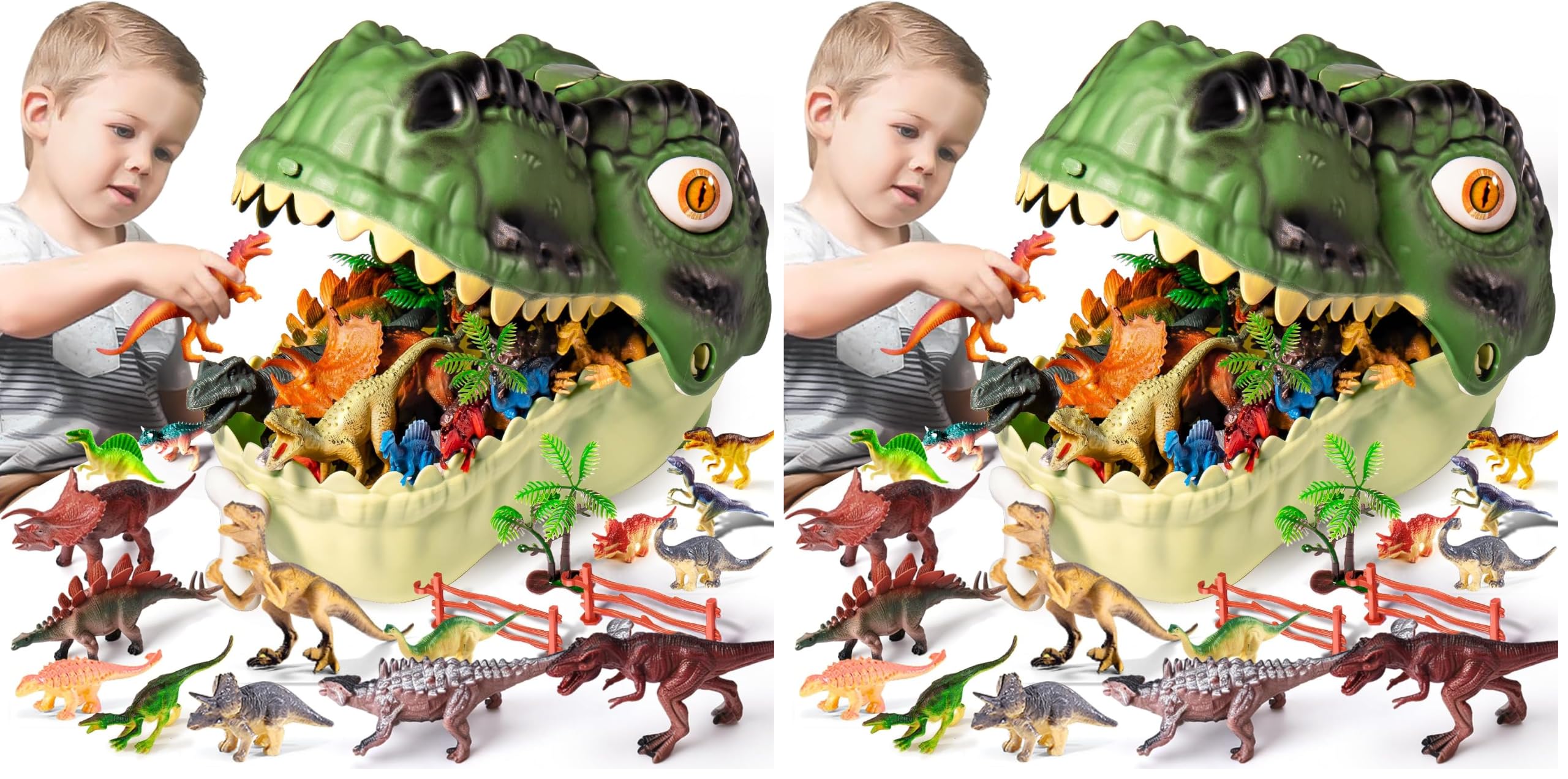 Jurassic Dinosaur Toys for Kids - 45 Piece Playset -10