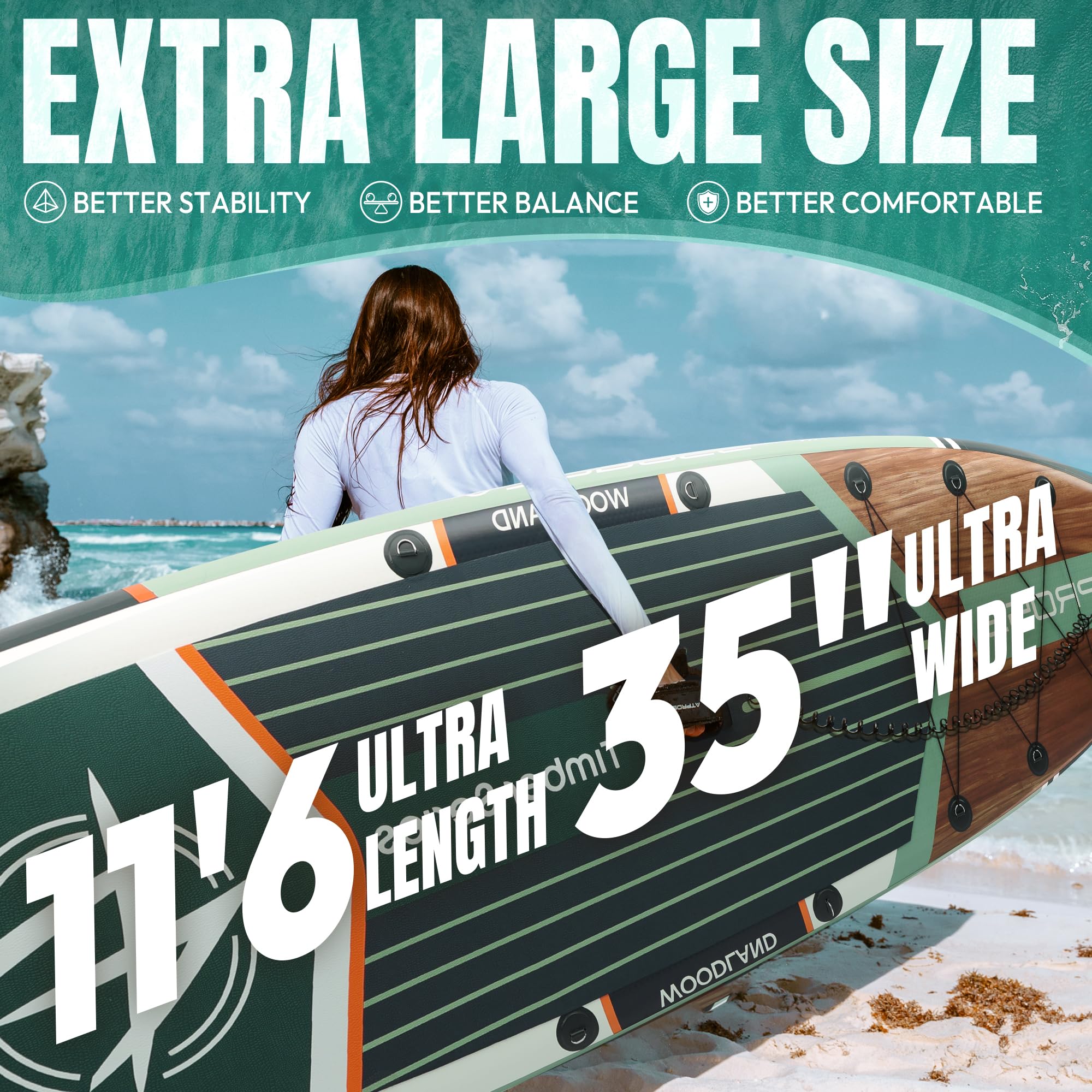 Tavola SUP Gonfiabile Niphean 305cm - Per Adulti, Con Accessori, Ideale Per Yoga E Surf