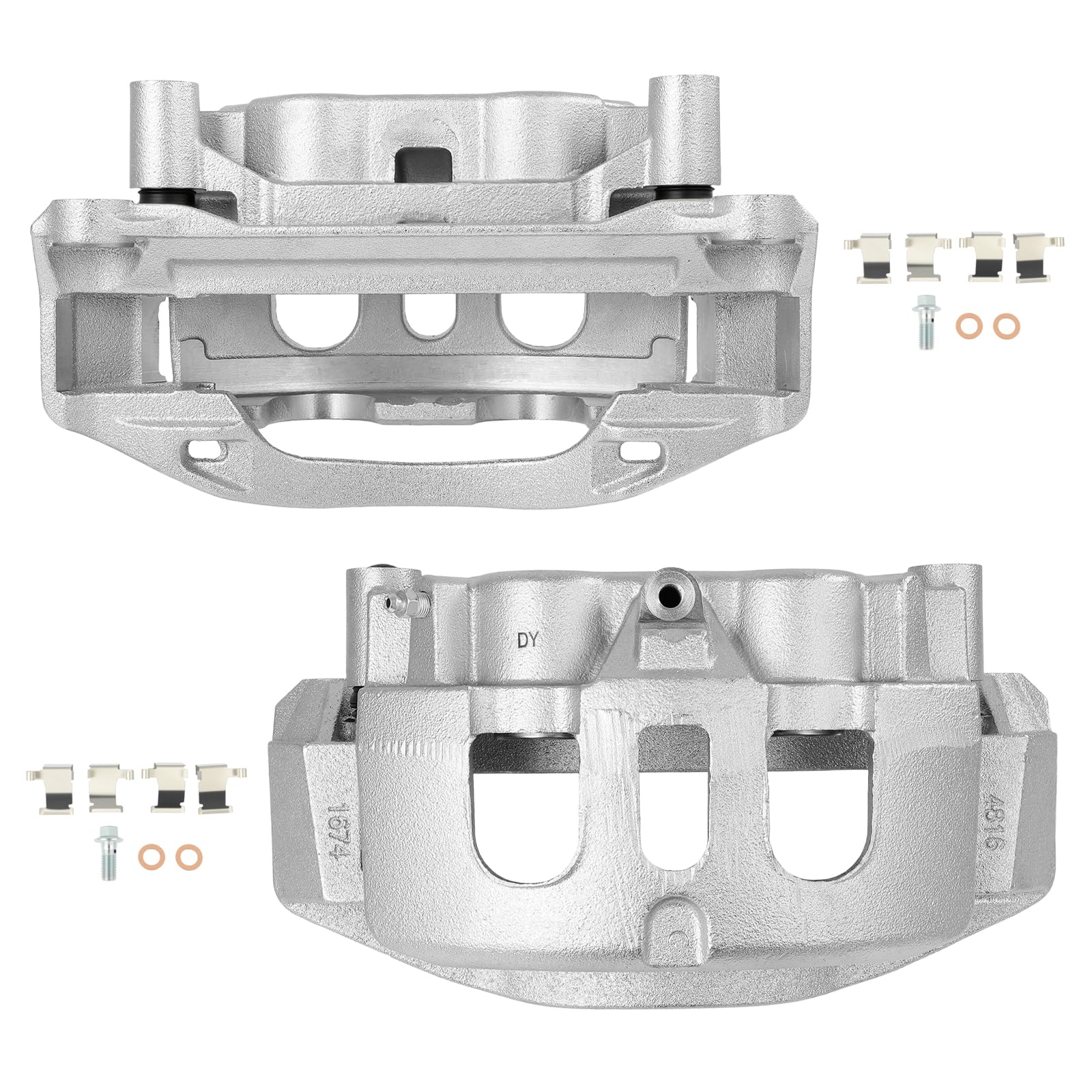 SCITOO Rear Left &amp; Right Disc Brake Calipers With Bracket 18B5307 18B5306 | Fit For Chevrolet,For GMC Models - For Sierra 2500 HD 2011-2019,For Sierra 3500 HD 2011-2019,For Silverado 2500 HD 2011-2019