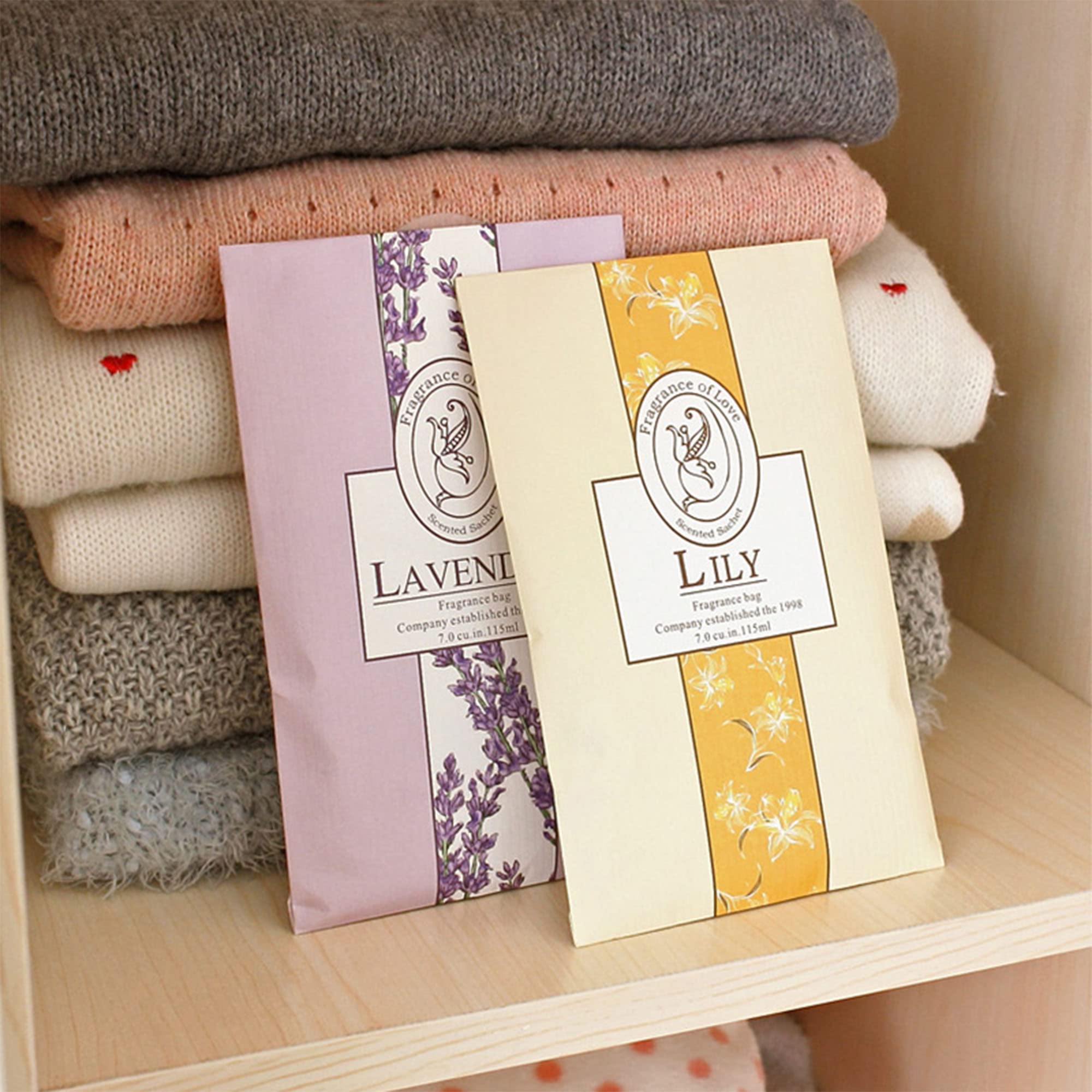 6PCS Sachet Armoire Parfumé, Sachet Parfumé Armoire Sent Bon Maison, Parfum d Ambiance Maison Parfum d'intérieur, Desodorisant Vetement Armoire, Sachets Lavande Placards Parfum Voiture (6pcs)