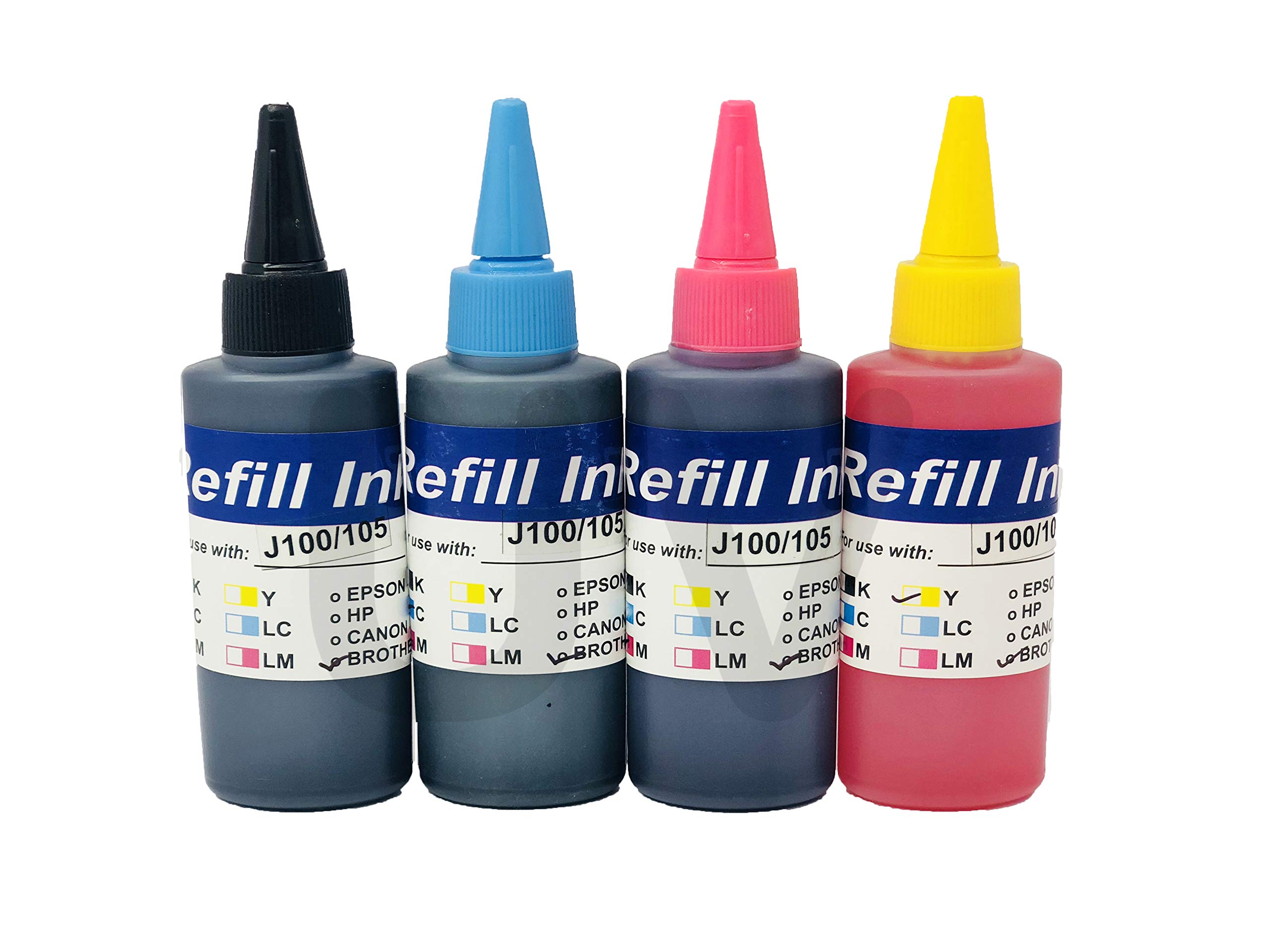 UV INFOTECH Refill Ink Compatible For Br Printer J125/6490/6690/J100/J105/J430/625/6510/T300/T310/T500/T510/T700/T710/T800 Cartridge No. LC 39/LC 400/LC 539 /LC 589/6000/5000 Multi Color Ink Cartridge