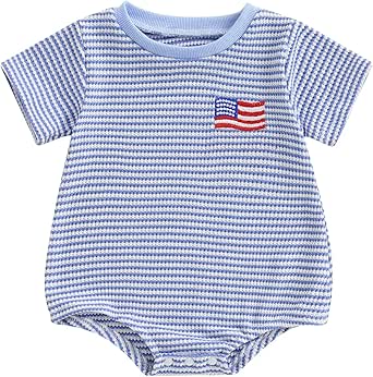 Amazon.com: Newborn Baby Boy 4th Of July Outfit Flag Stripe Short