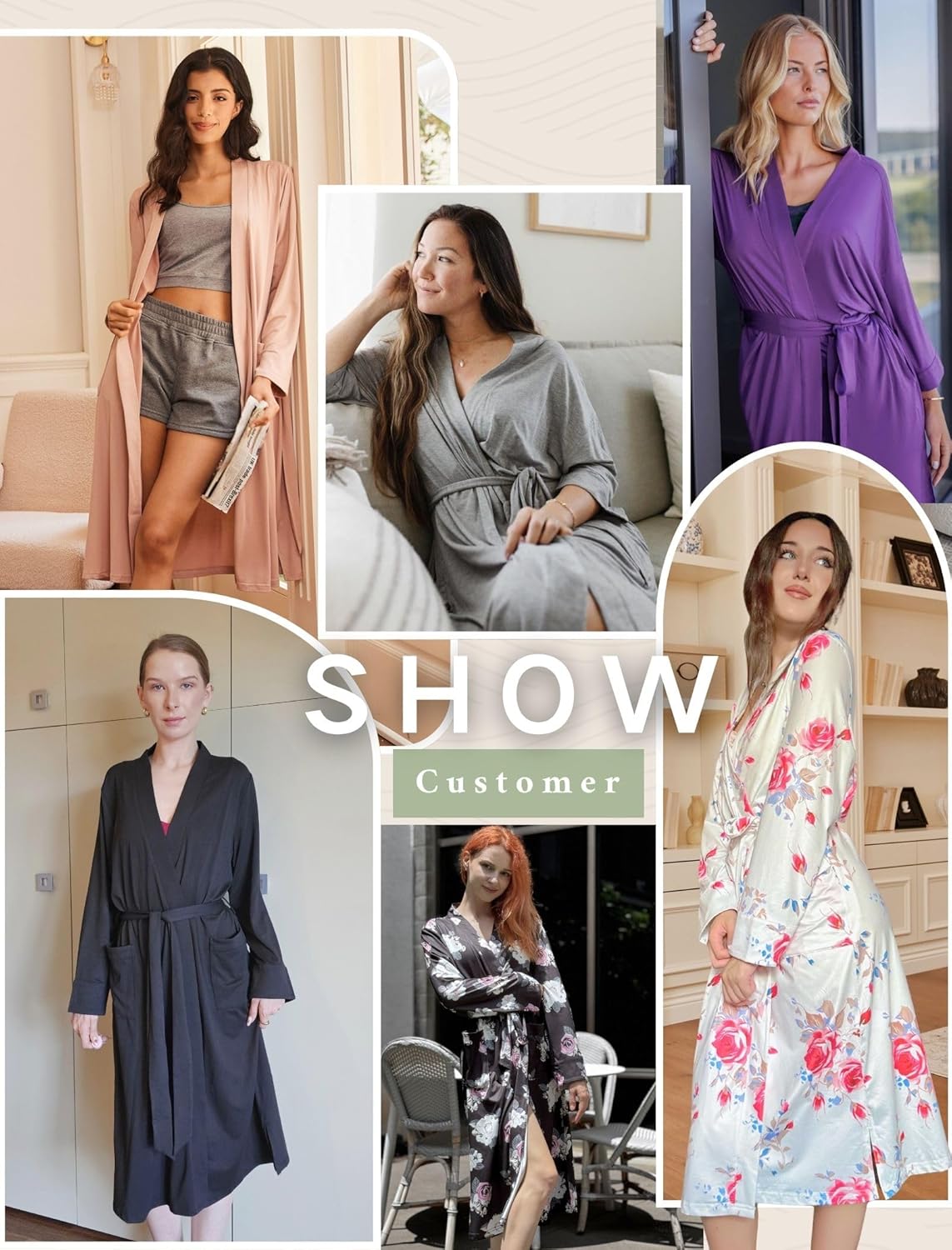 Ekouaer Womens Robe Long Knit Kimono Bathrobe Lightweight Sleepwear Soft Ladies Loungewear with Pockets, S-XXL - Image 5