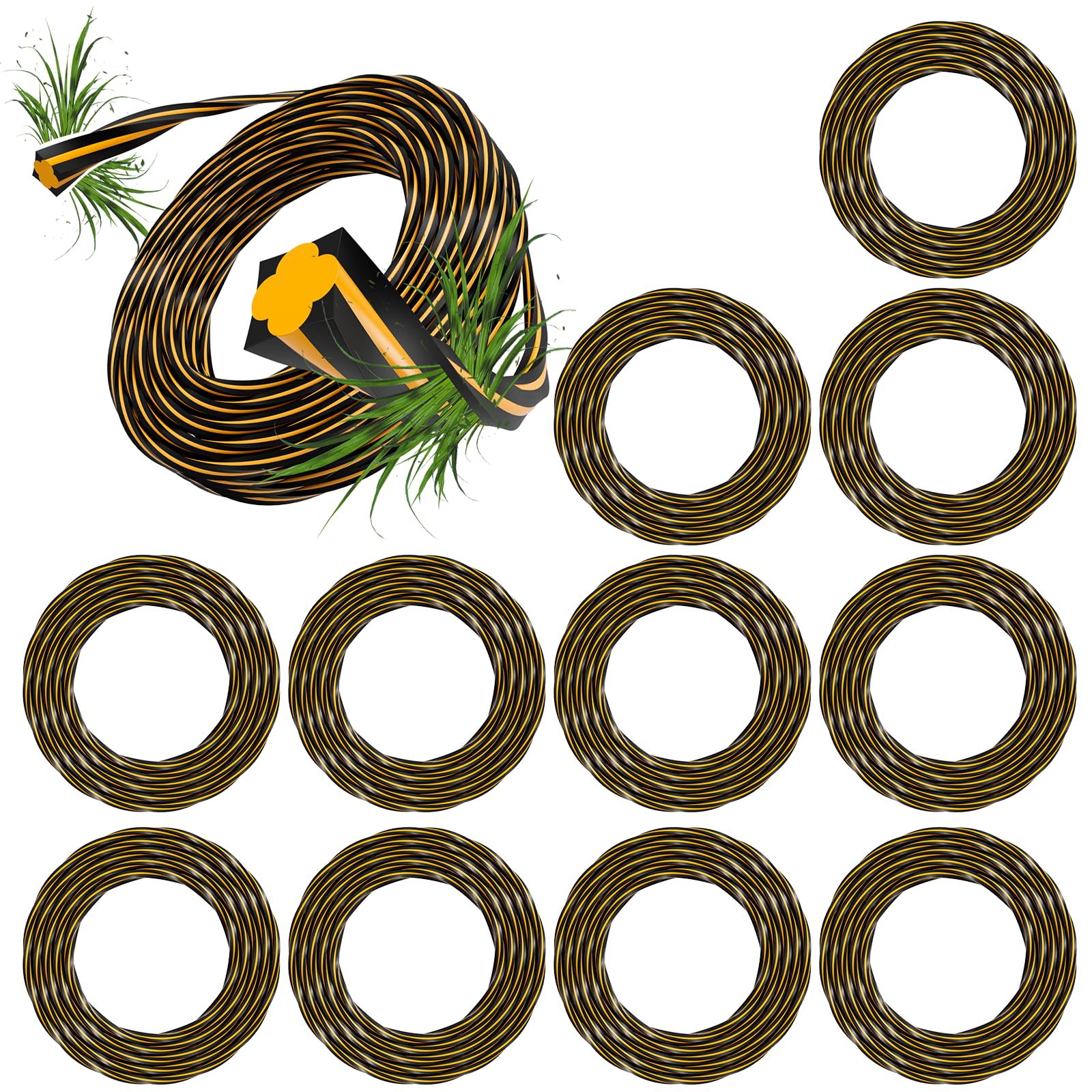 12 cuerdas de repuesto DWO1DT801 de 0.080 pulgadas compatibles con DEWALT Weed Eater, cuerda cuadrada trenzada para malezas, 14 pies por rollo, cuerda de recortadora resistente, 12 rollos, longitud