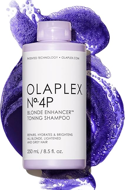 Olaplex No 4P Champú Tonificador para Tonos Rubios y Claros, Neutraliza Tonos Amarillos y Anaranjados, Repara Cabello Dañado, Todo Tipo de Cabello, Sin Sulfatos Ni Parabenos, 250ml