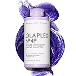 Olaplex N. 4P Blonde Enhancer Purple Toning Shampoo: Neutralizes Brassiness & Strengthen | Repairs Damages & Hydrates Hair| For Coily, Curly, Straight, and Wavy, 250 mL / 8.5 Fl. Oz.