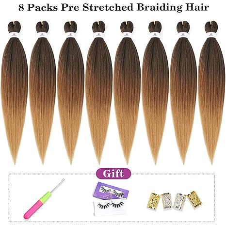 🔥Pre-Stretched Braid Hair Extensions: Itch-Free & Gorgeous!