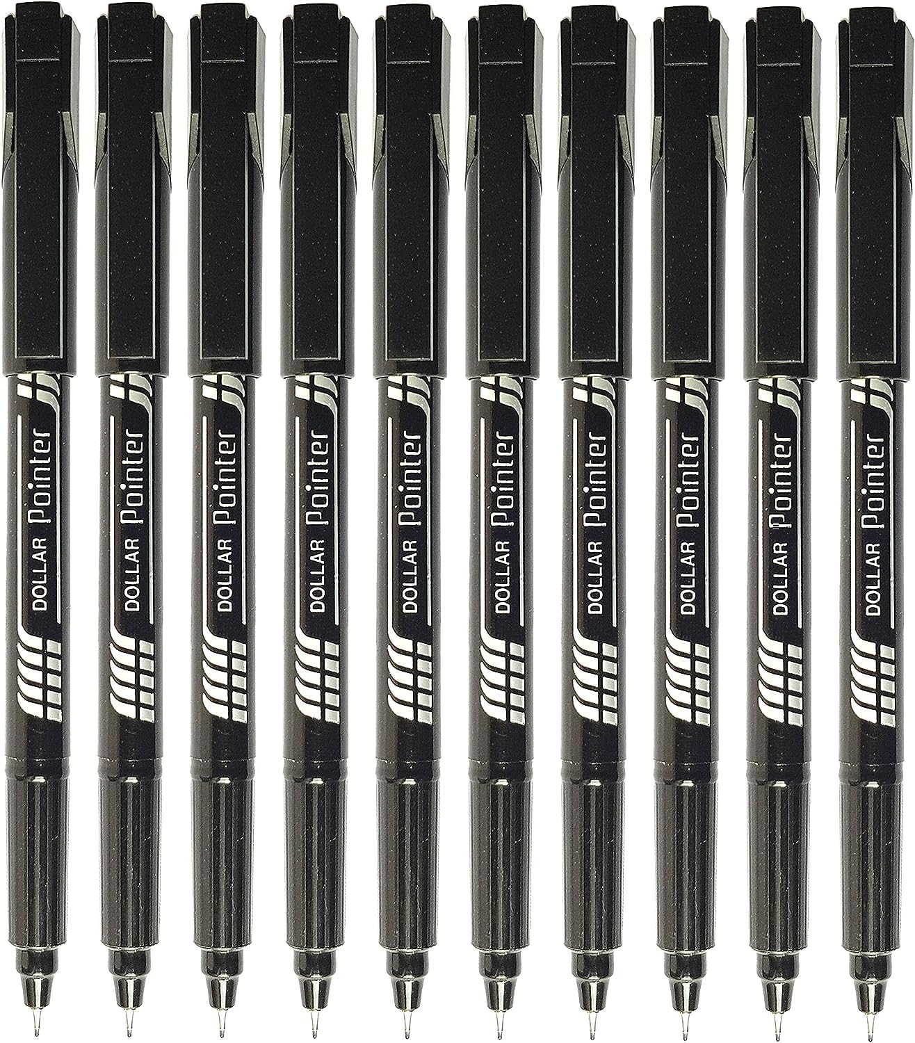 Z3FT Fineliner Pens, BLACK, Fine Tip (0.3mm), Pack of 10, Write Draw Sketch Colour Pens, Artists Calligraphy Illustrations