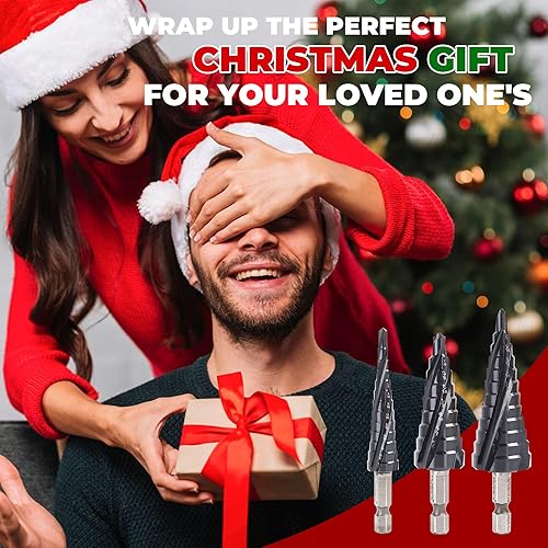 Miniatura 7 de MulWark M35 - Juego de brocas de paso de cobalto con punzón central, 3 unidades con revestimiento TiAlN (18-78 pulgadas, vástago hexagonal de 4