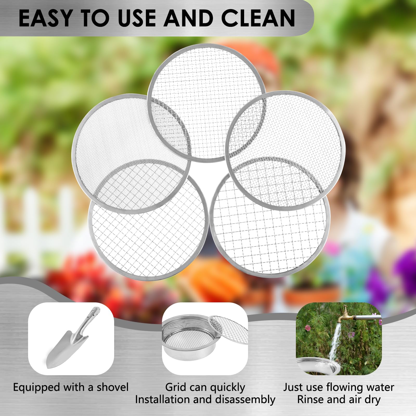 Setaccio Acciaio Inox 200mm - Fori Da 4mm Per Test Terreno Laboratorio