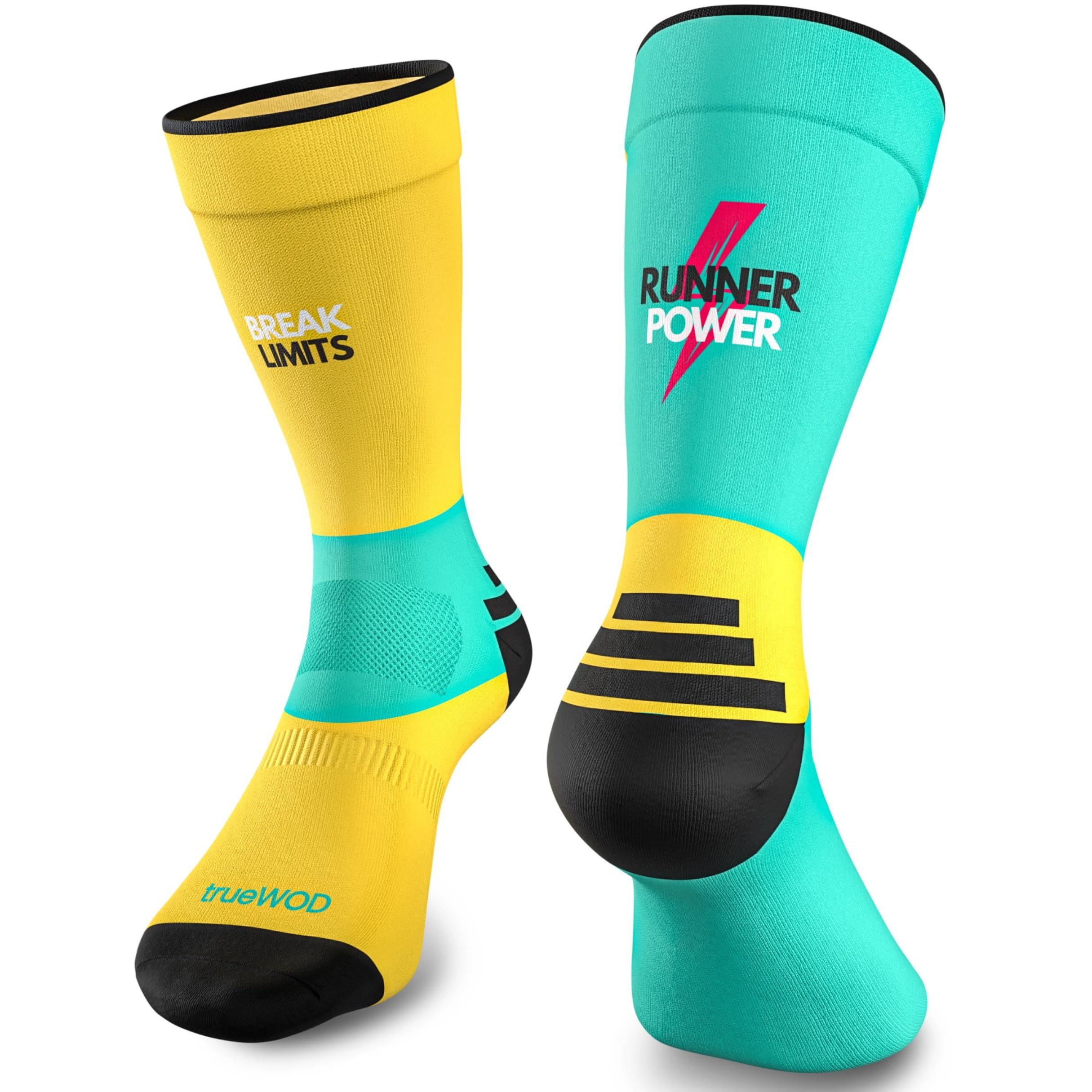 trueWOD Running Socks Men Women Crossfit Cycling Trail Running Padel Running Socks Sport Fun Anti-Blister Seamless Compression Breathable Lightweight Resistant — view 13