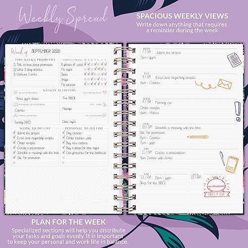 Miniatura 4 de PLANBERRY Planificador semanal premium  Organizador de vida sin fecha y planificador de presupuesto  Gestión del tiempo, establecimiento de