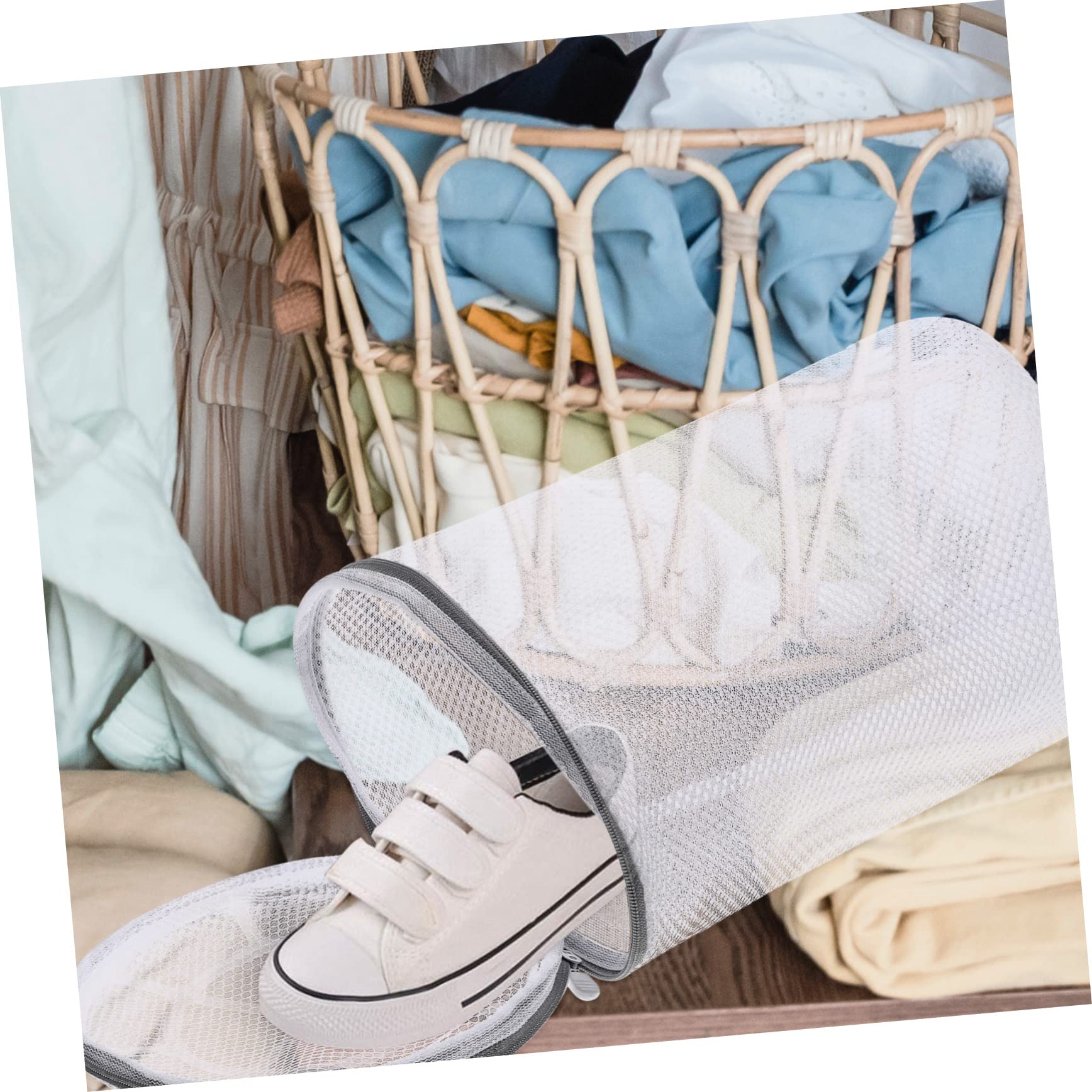 Cabilock 6piezas Bolsa Lavadora De Zapatillas De Protector De Calzado Para Lavadoras Saco De Limpieza y Almacenamiento De Zapatillas Para Viajes y Organización Del Hogar