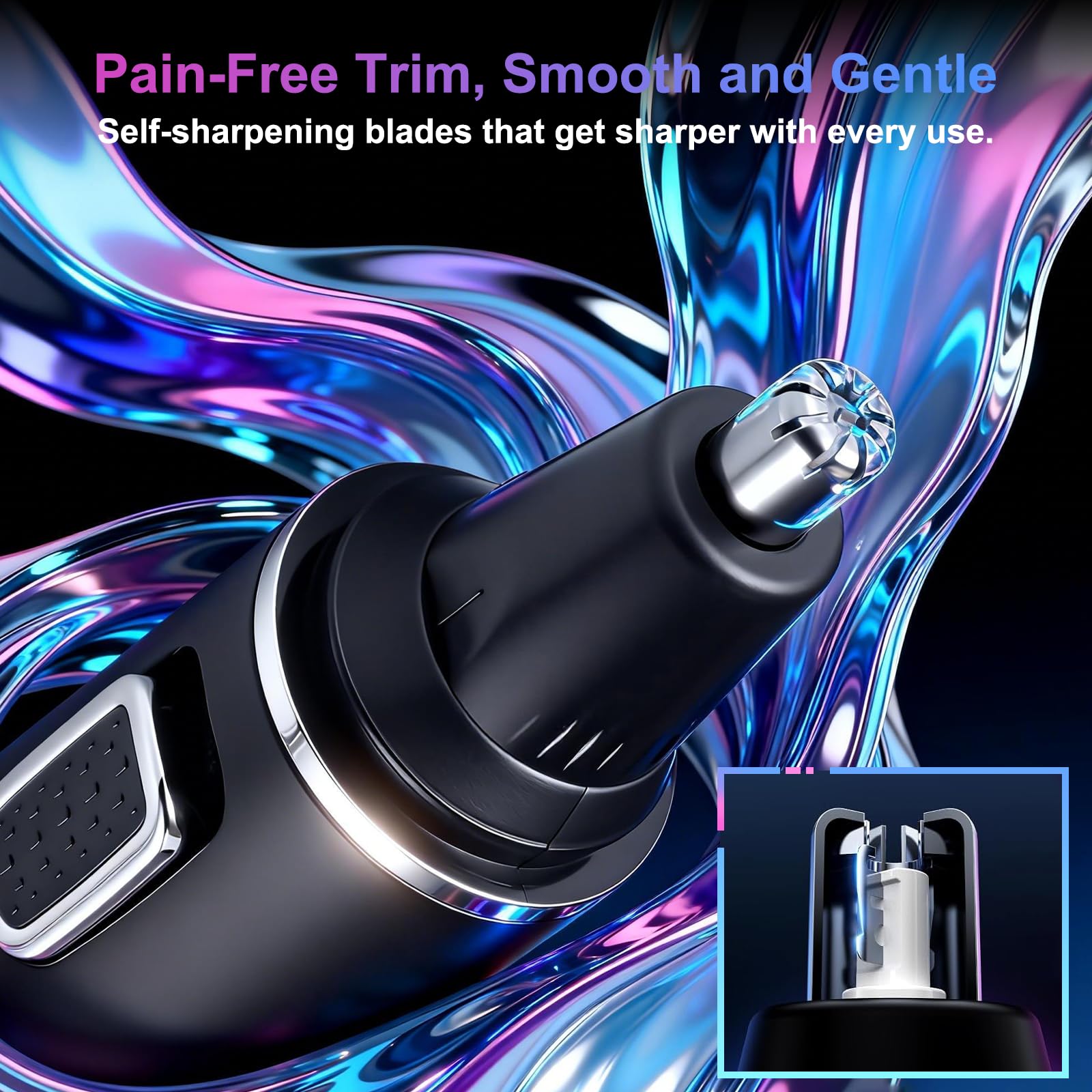 AREYZIN Nose Hair Trimmer - Painless & Rechargeable -3