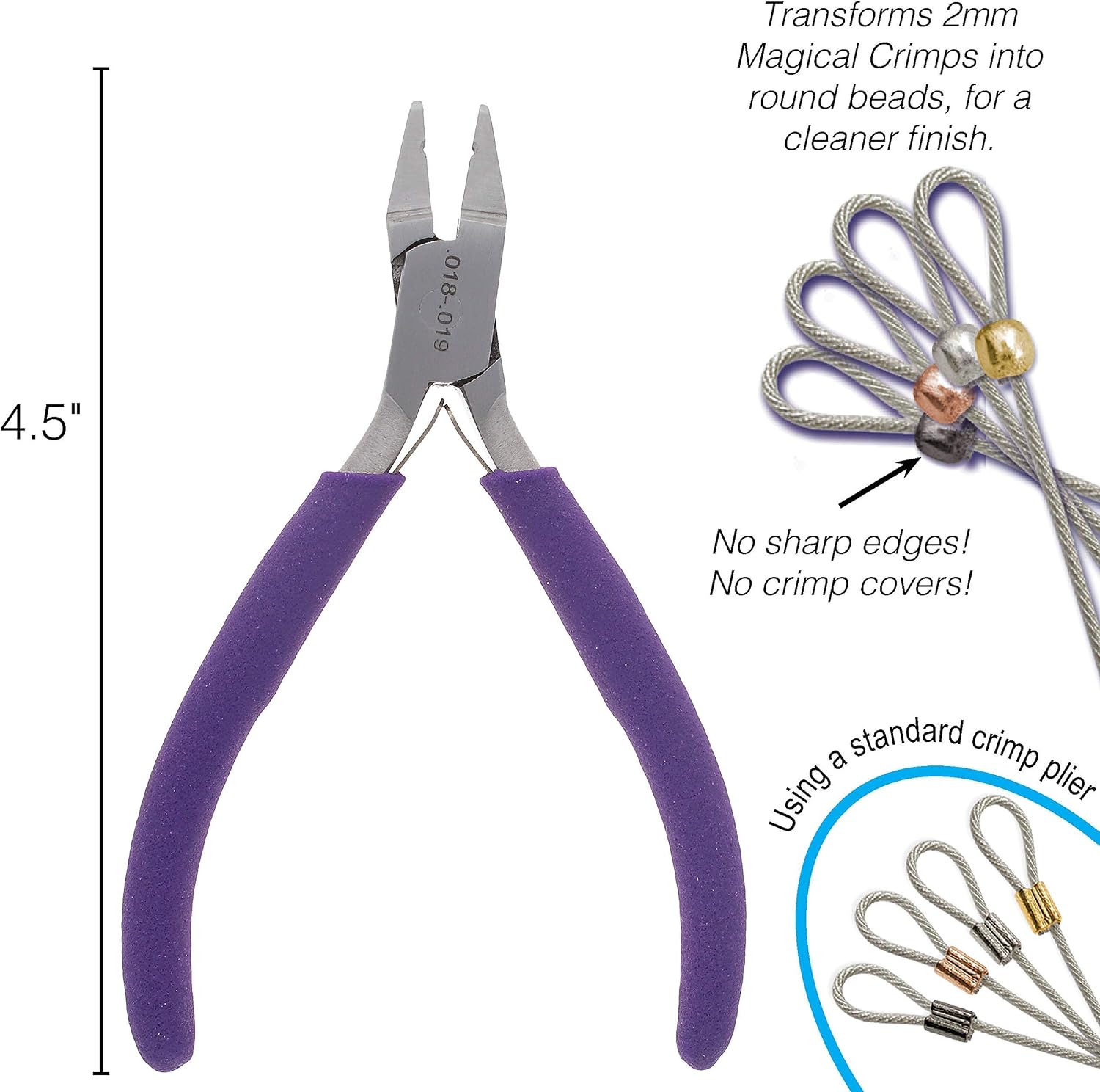 The Beadsmith Magical Crimp Forming Pliers, Beading Tool Transforms 2mm Crimp Tubes into Round Beads - Image 3