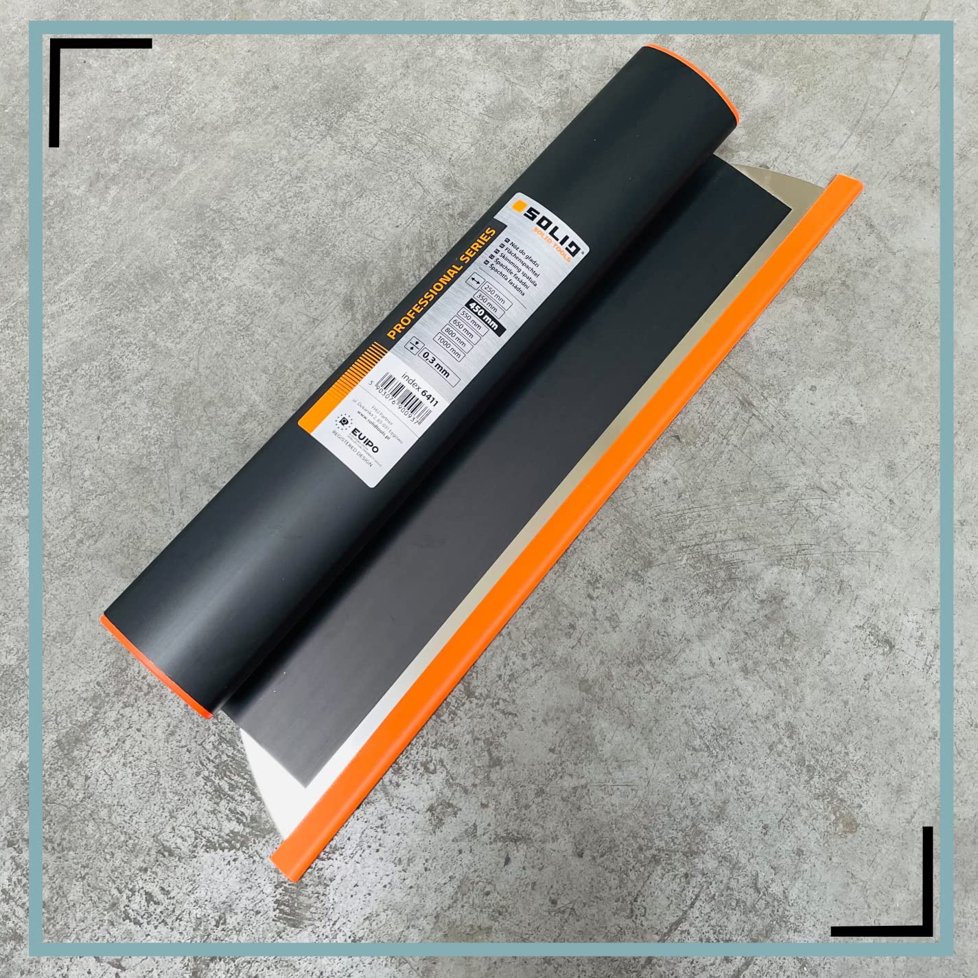 Flächenspachtel Professional Series - Spachtel zum Verputzen von Wänden und Decken - Skimming spatula mit deutlich hoherer Steifheit - Made in EU- (Flächenspachtel 45cm)