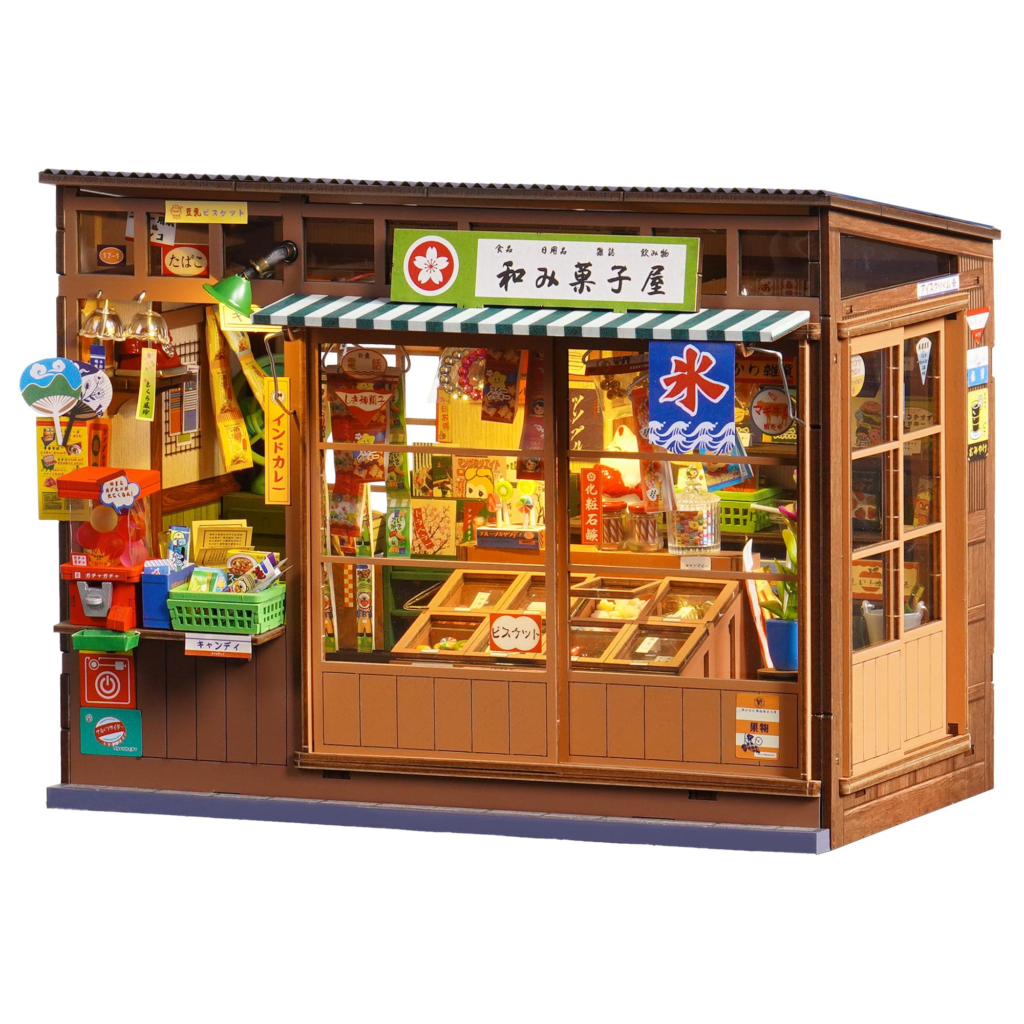 Rolife Nostalgic Corner Shop Japan Book Nook Kit for Adults with Lights