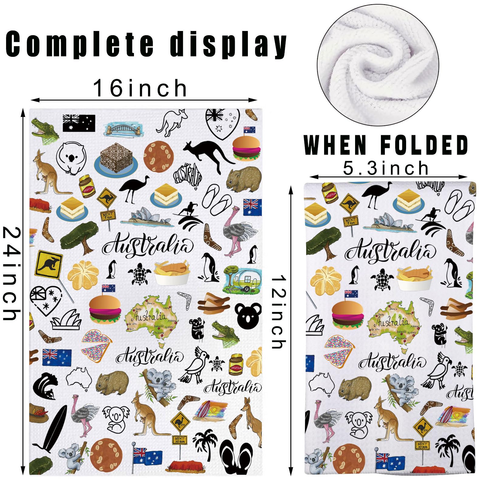 Lot De 2 Torchons Brodés Feuilles D'olivier – 45,7 X 71,1 Cm, 100% Coton, Absorbants, Avec Boucle De Suspension - 5