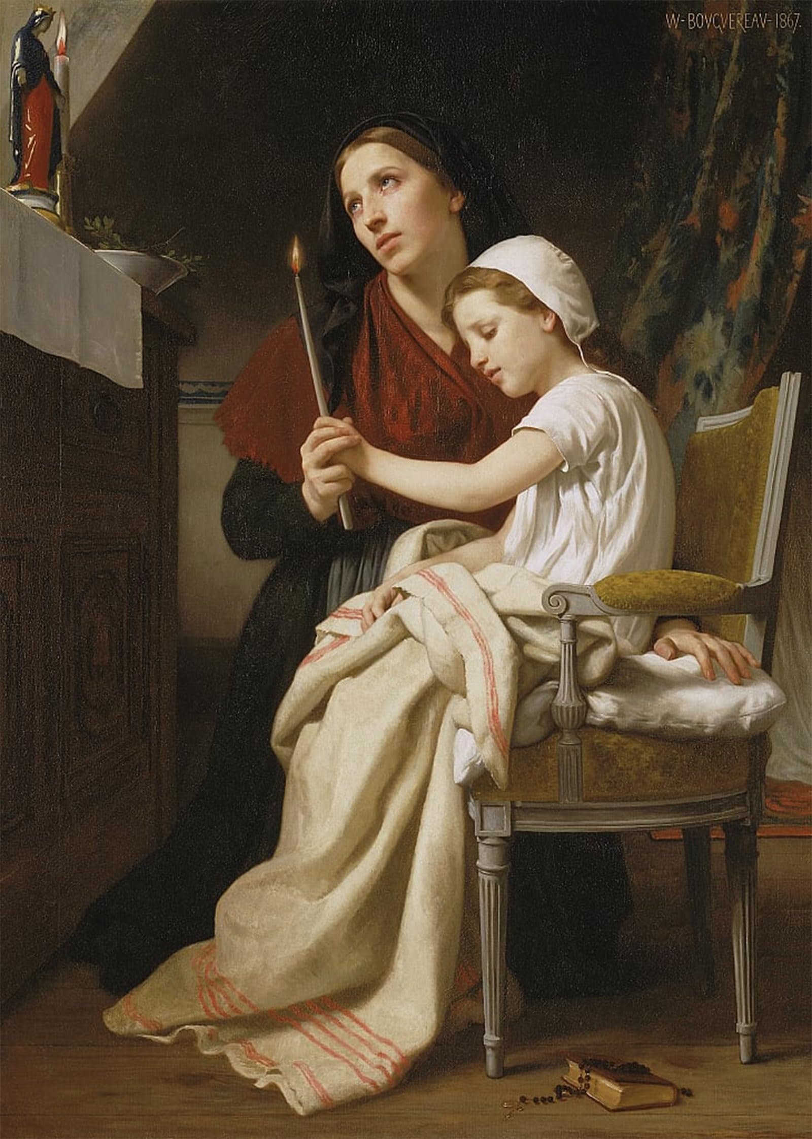 POSTERIIk Famous Animal Posters Vintage Picture the Return From Market by William Adolphe Bouguereau Modern Wall Decor for Home Decor 60x90cm