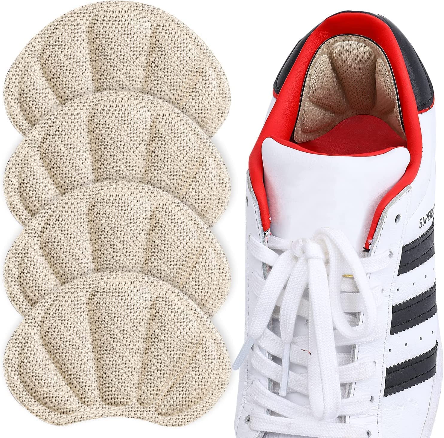 2 Pair Back of Heel Inserts Cushion Pads for Women & Men - Heel Grips Liner Shoe Insoles for Loose Sneaker, Shoes & Boots, Heel Protector Filler Insert Pads, Too Big Boots, Shoe Fit and Comfort-image-25
