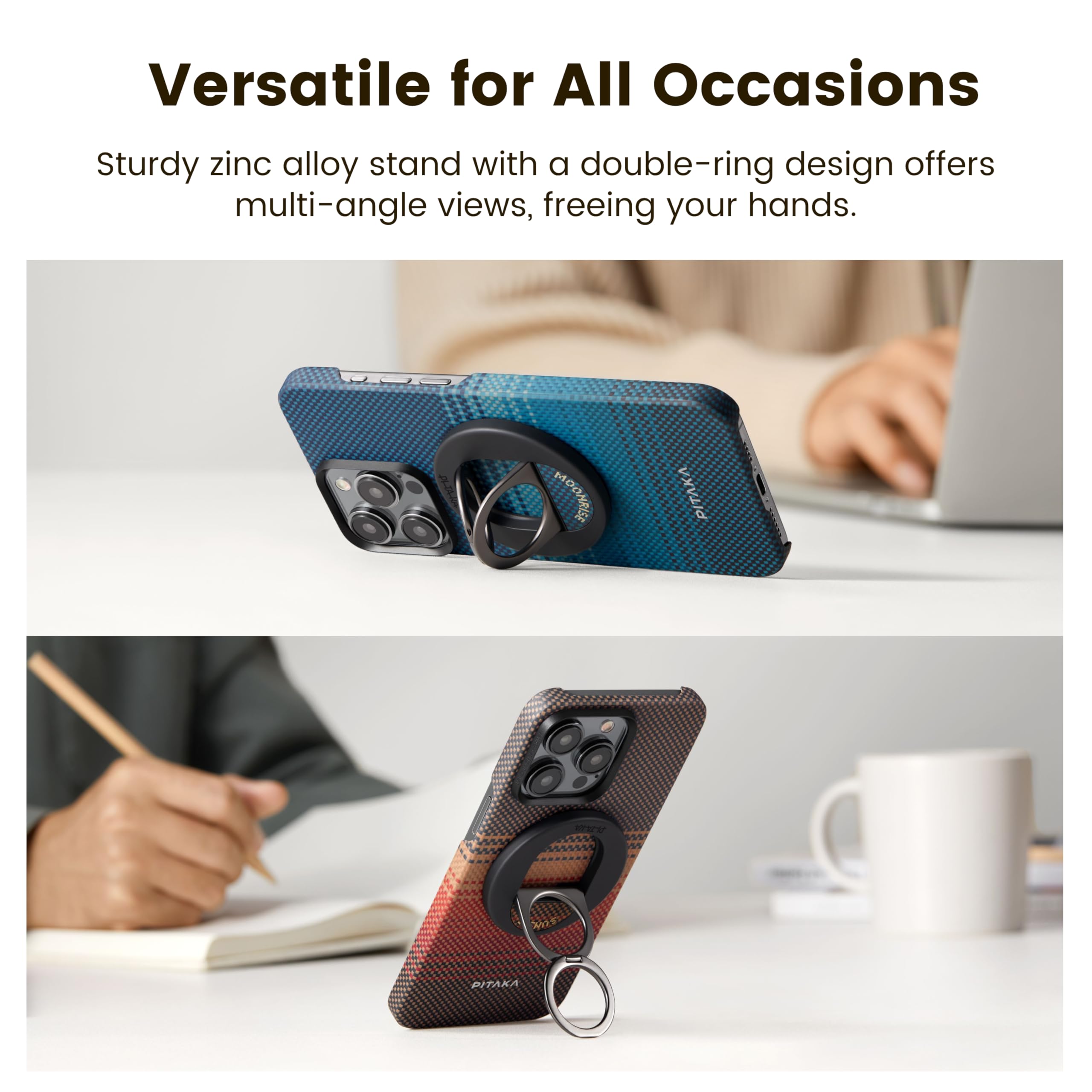 Amazon.com: PITAKA MagSafe Phone Grip, 360 Degree Rotation