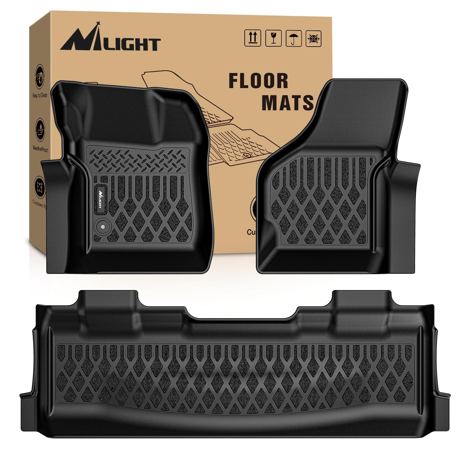 Nilight TPE Floor Mats for Ford Super Duty