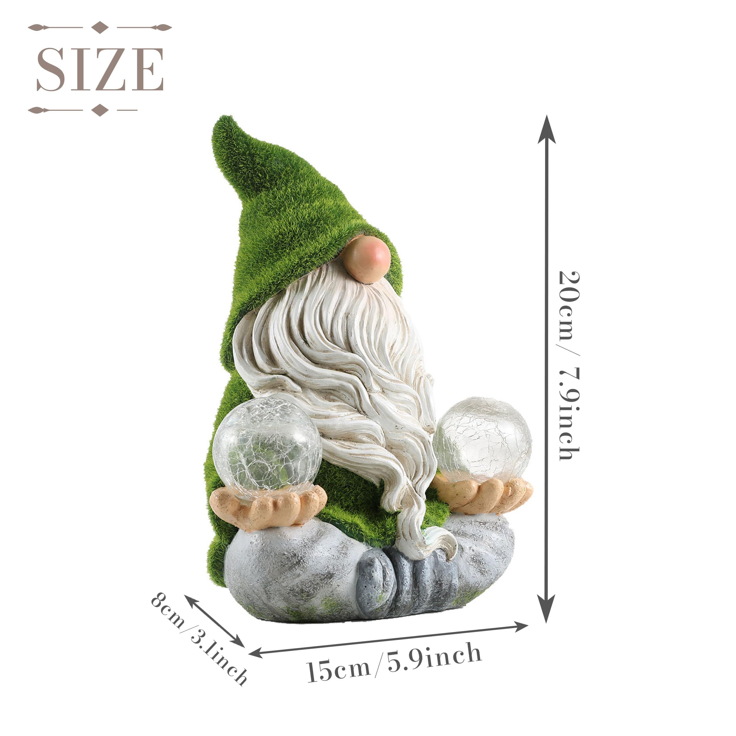 TERESA'S COLLECTIONS Decoraciones de gnomos de jardín para patio con luces solares, gnomo de yoga, decoración de jardín zen para porche delantero al aire libre, patio, decoración de Papá Noel, regalos